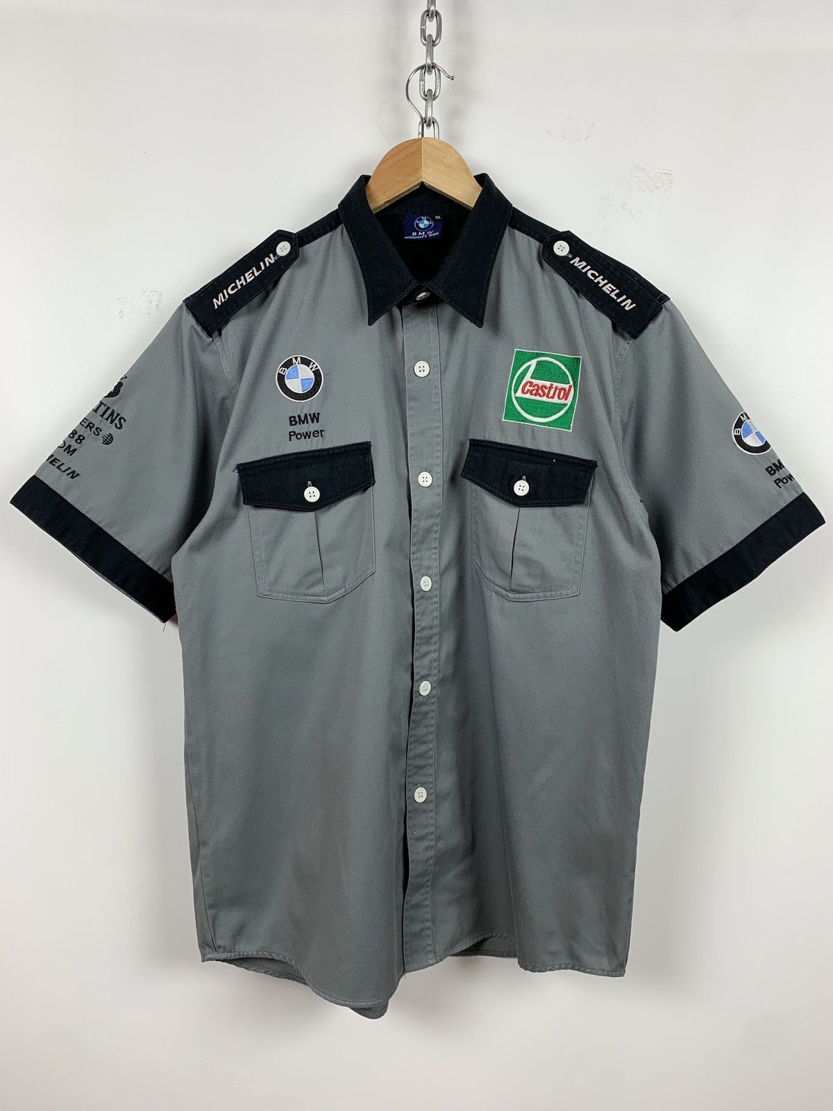 BMW Vintage BMW Williams F1 Team Double Pocket Racing SS Shirt Size US XL / EU 56 / 4 - 1 Thumbnail