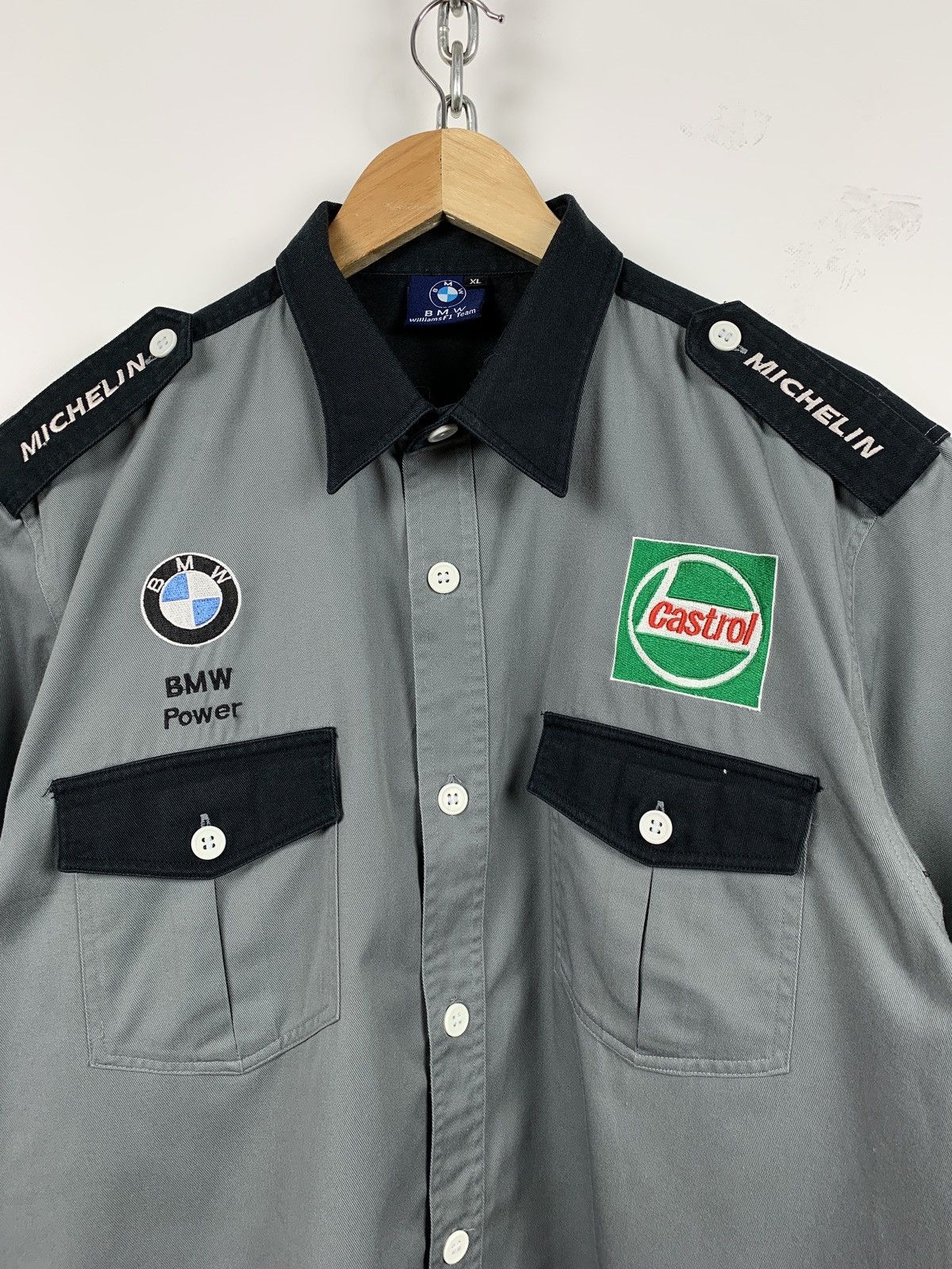 BMW Vintage BMW Williams F1 Team Double Pocket Racing SS Shirt Size US XL / EU 56 / 4 - 5 Thumbnail