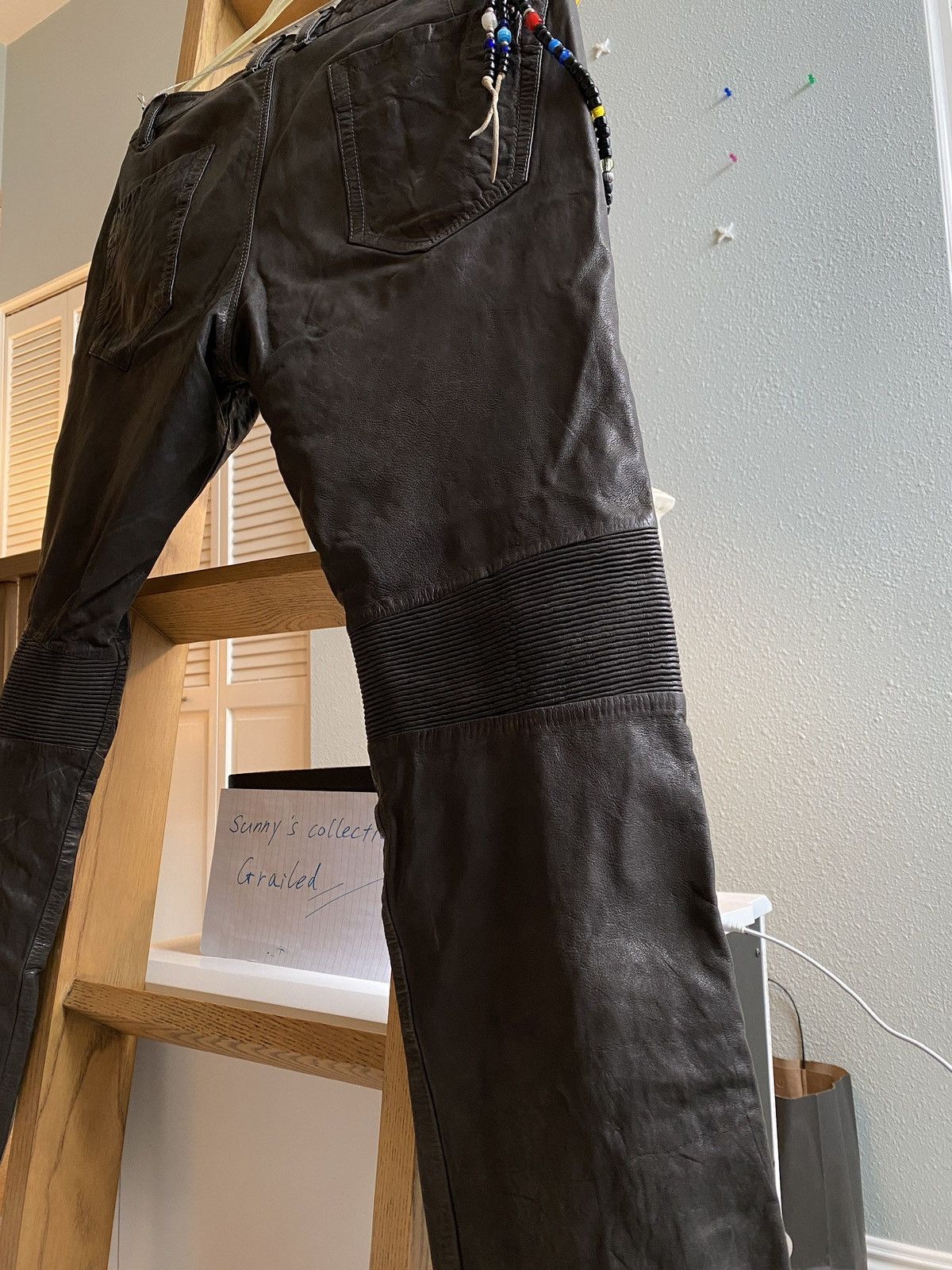 Diesel Diesel Leather biker pants Size US 31 - 5 Thumbnail