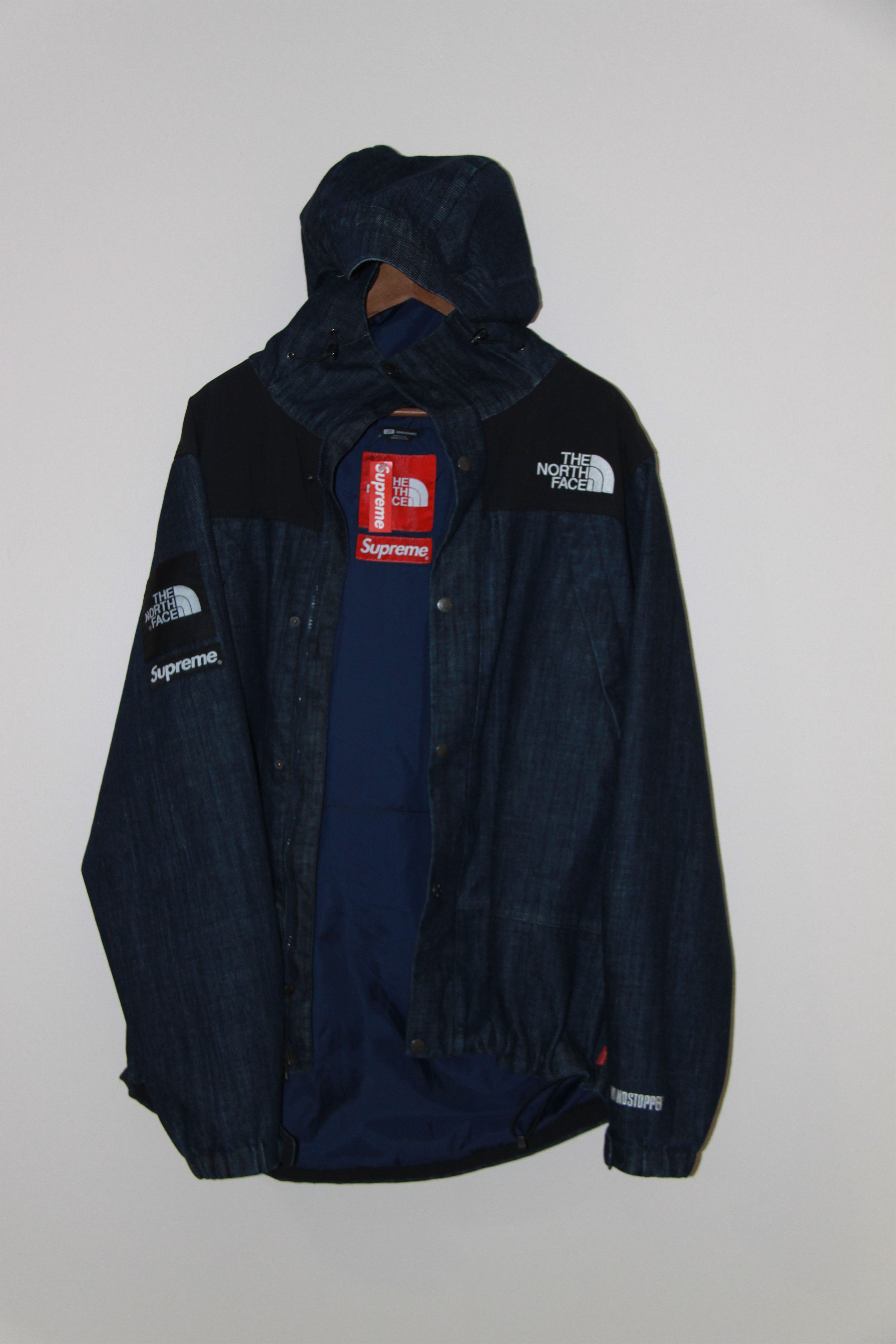 image of Supreme x The North Face Ss15 Dswt Denim Dot Shot Jacket, Men's (Size Large)
