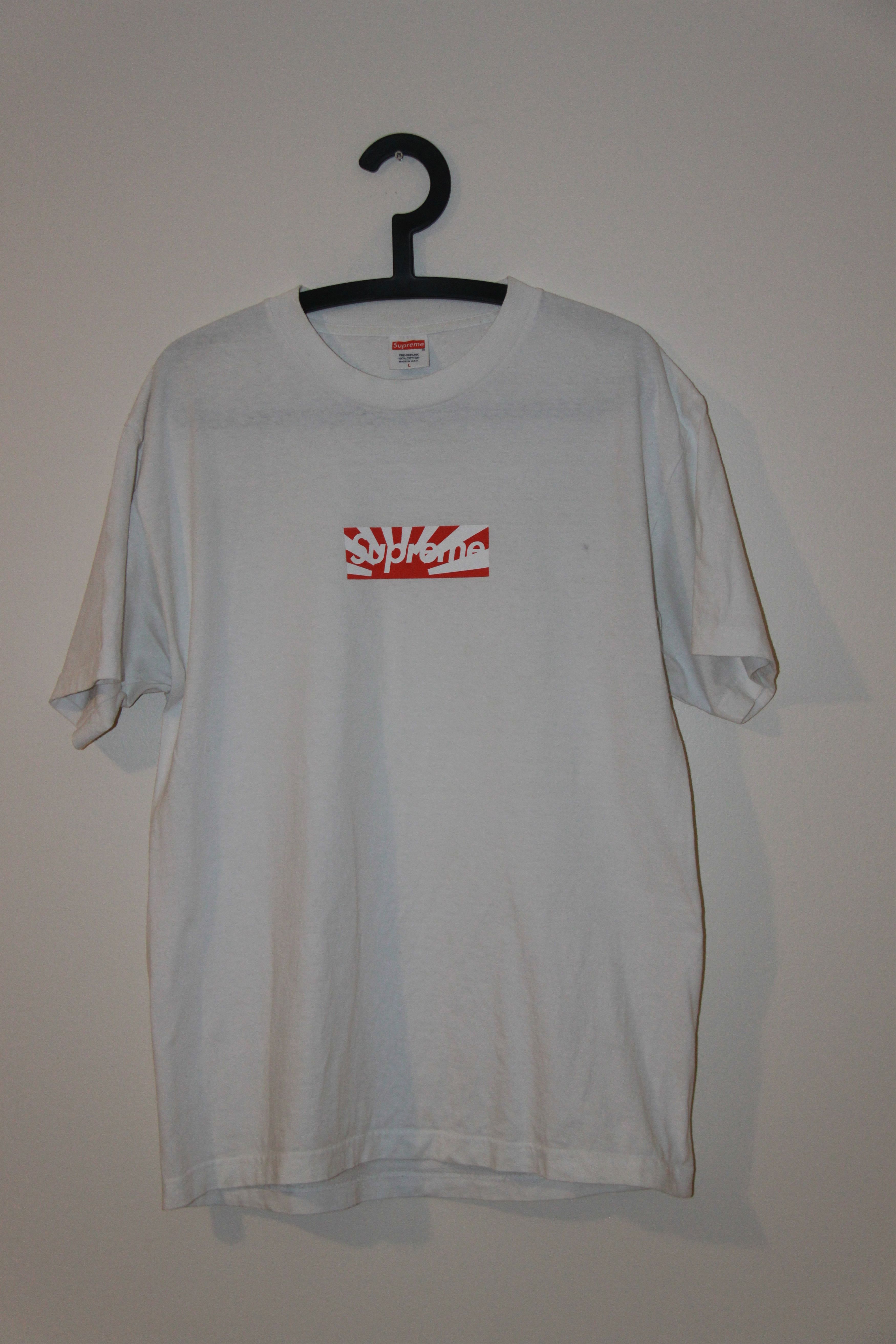 image of Supreme Ss11 Japan Relief Box Logo Tee in White, Men's (Size Large)