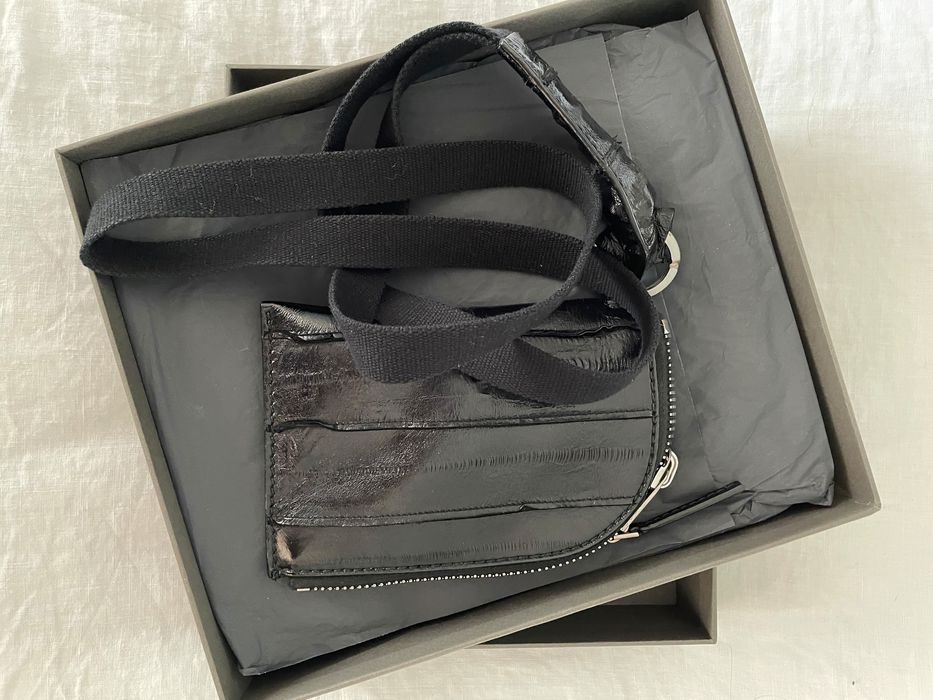 Rick Owens Rare Rick Owens Neck wallet 100% Eel Leather | Grailed