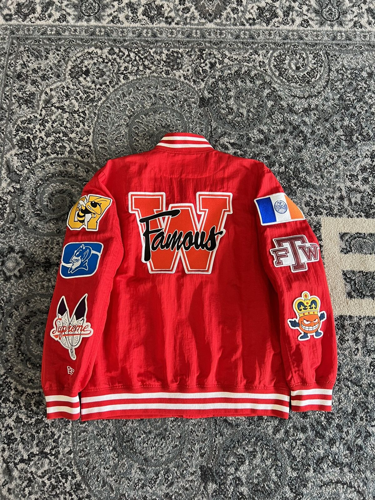 Supreme Supreme NCAA Varsity Jacket Red size Medium Size US M / EU 48-50 / 2 - 2 Thumbnail