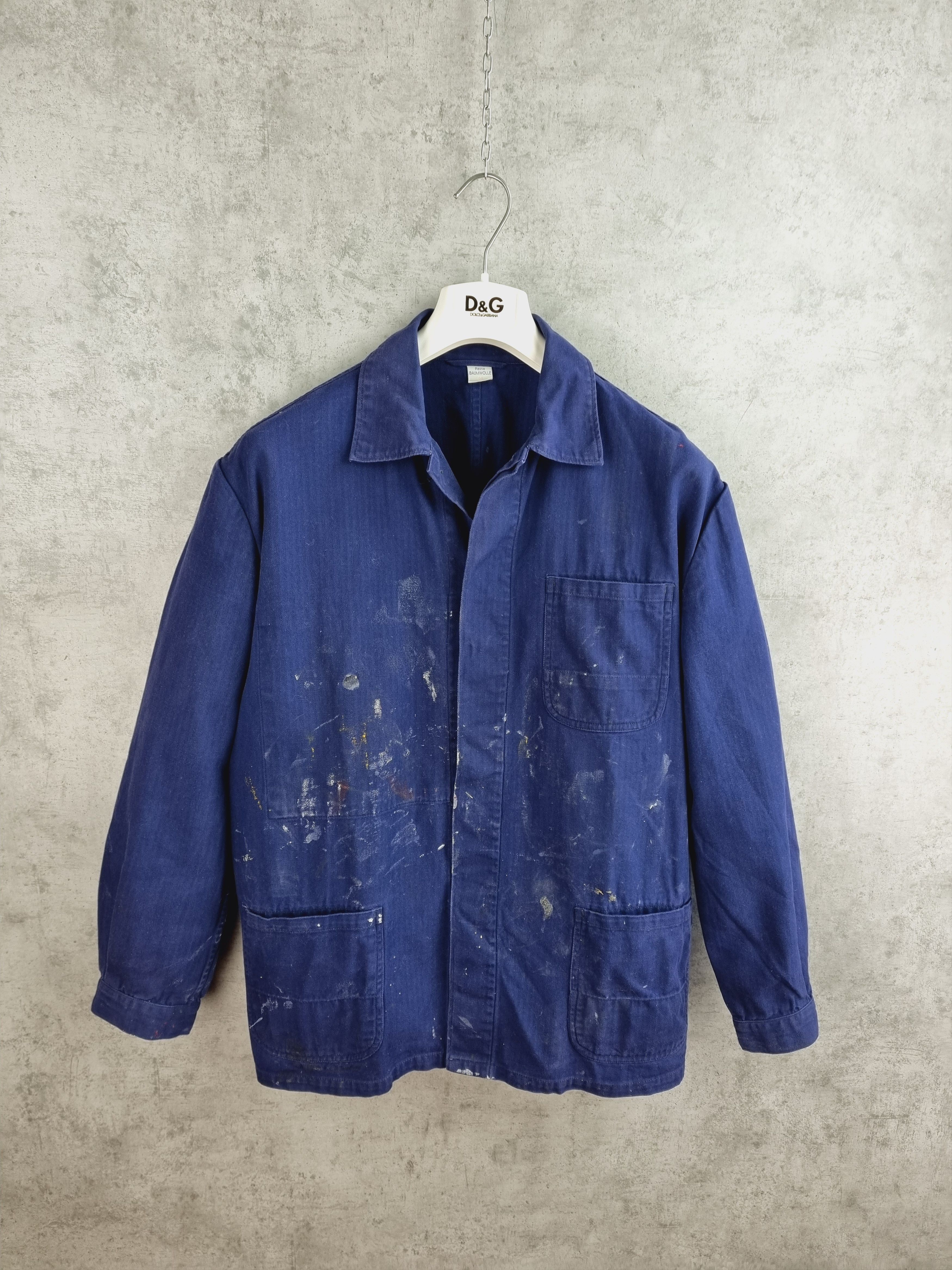 Vintage 90s Unique Painter Worker Jacket Size US L / EU 52-54 / 3 - 3 Thumbnail
