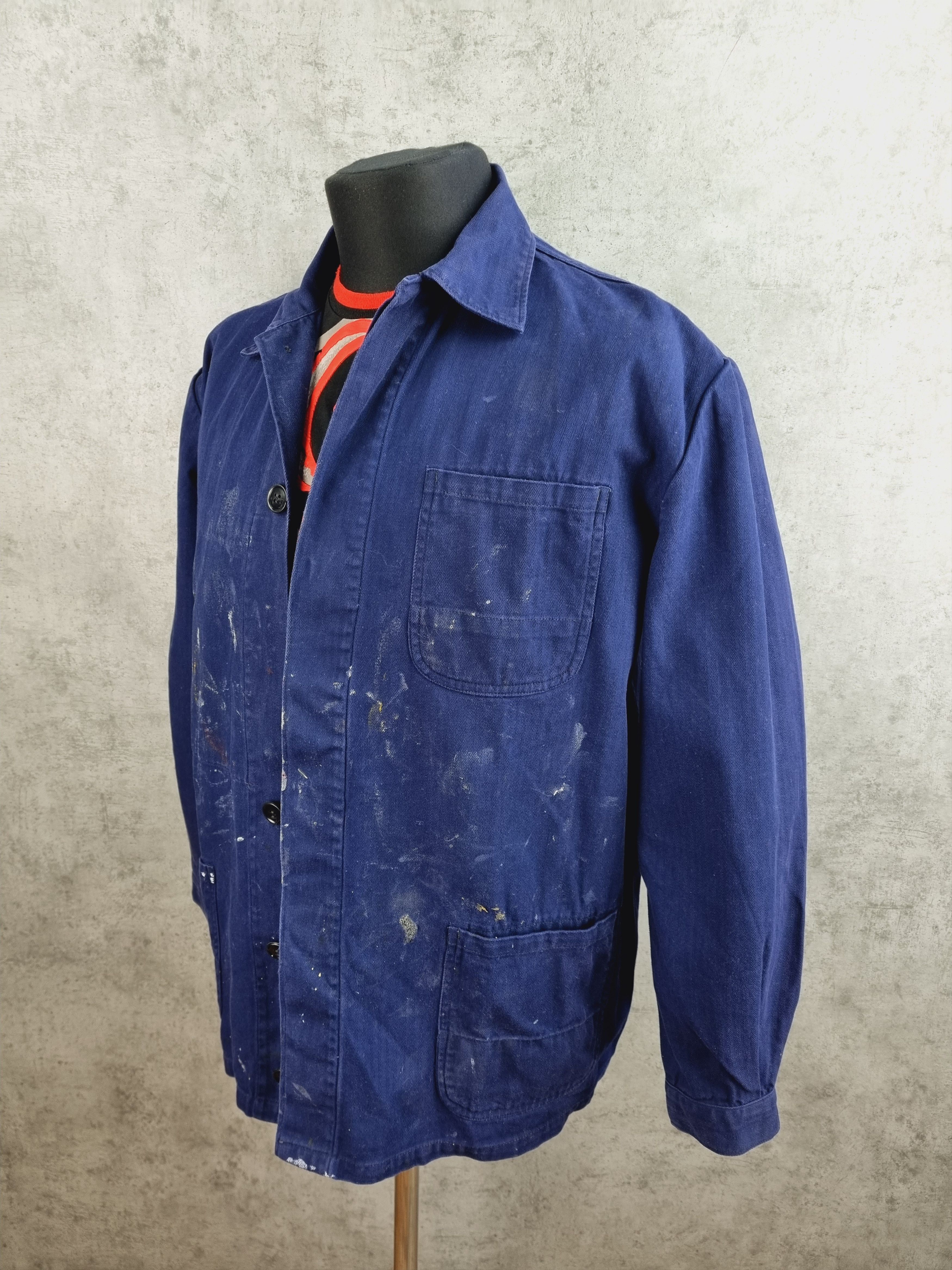 Vintage 90s Unique Painter Worker Jacket Size US L / EU 52-54 / 3 - 2 Thumbnail
