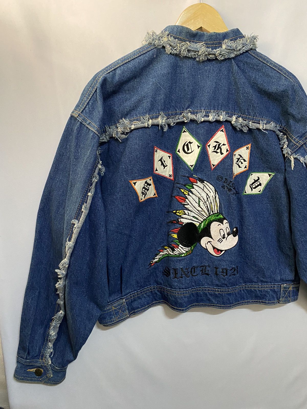 Mickey Mouse (A) MICKEY MOUSE TRIBE EMBROIDERY DENIM JACKET Size US L / EU 52-54 / 3 - 6 Thumbnail