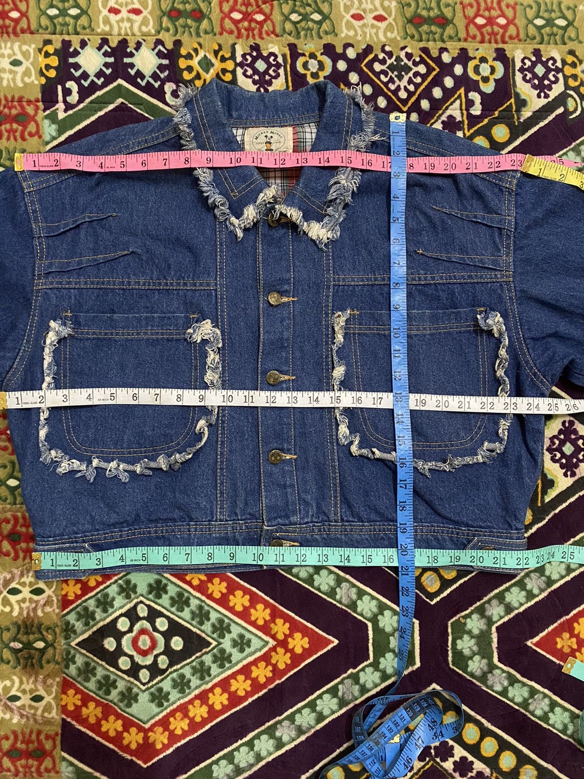 Mickey Mouse (A) MICKEY MOUSE TRIBE EMBROIDERY DENIM JACKET Size US L / EU 52-54 / 3 - 12 Thumbnail