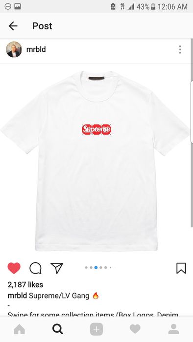 Louis Vuitton X Supreme Box Logo Tee