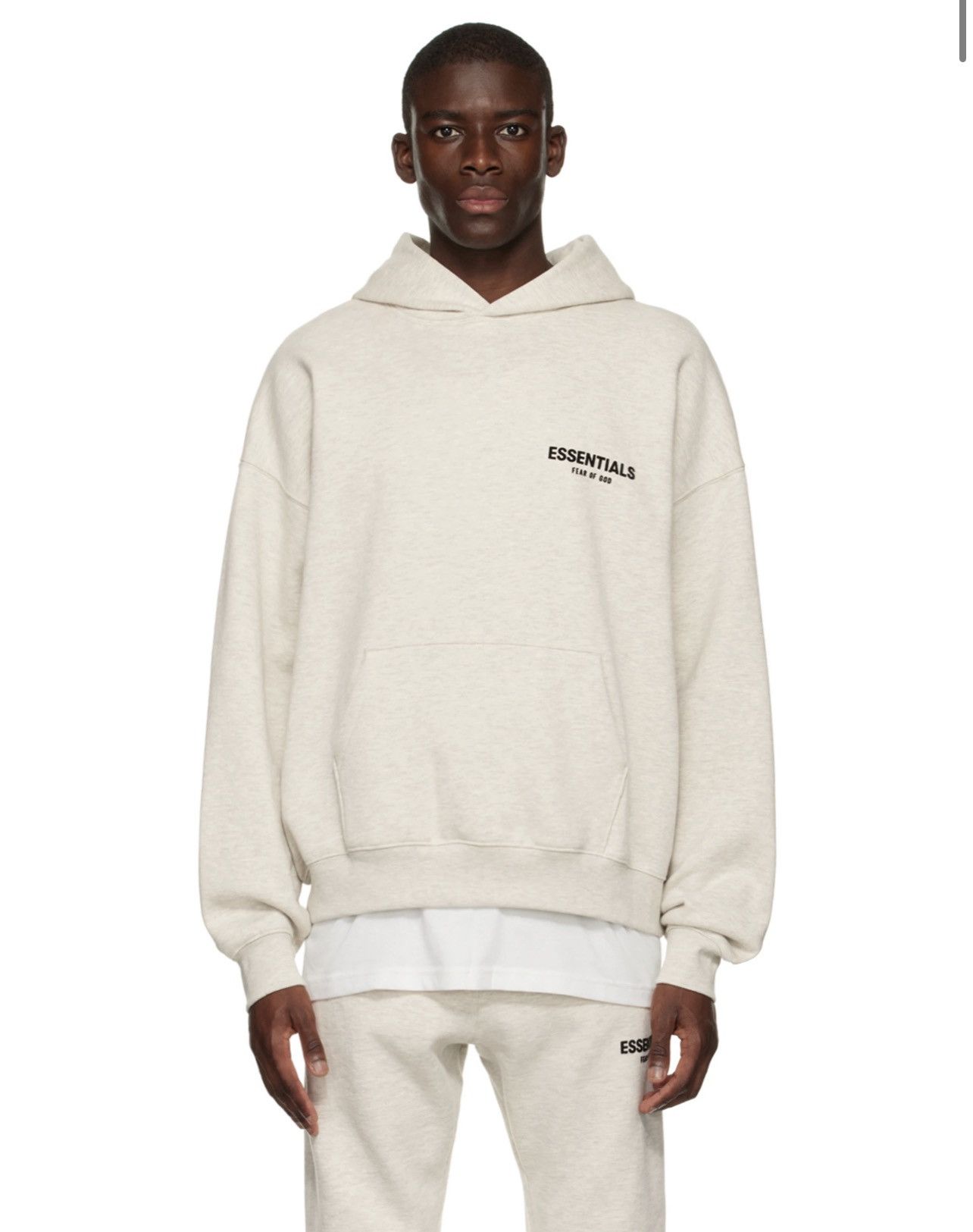 FOG buy - Fear of God Essentials Hoodie Light Oatmeal Size Small (S) 100% Authentic