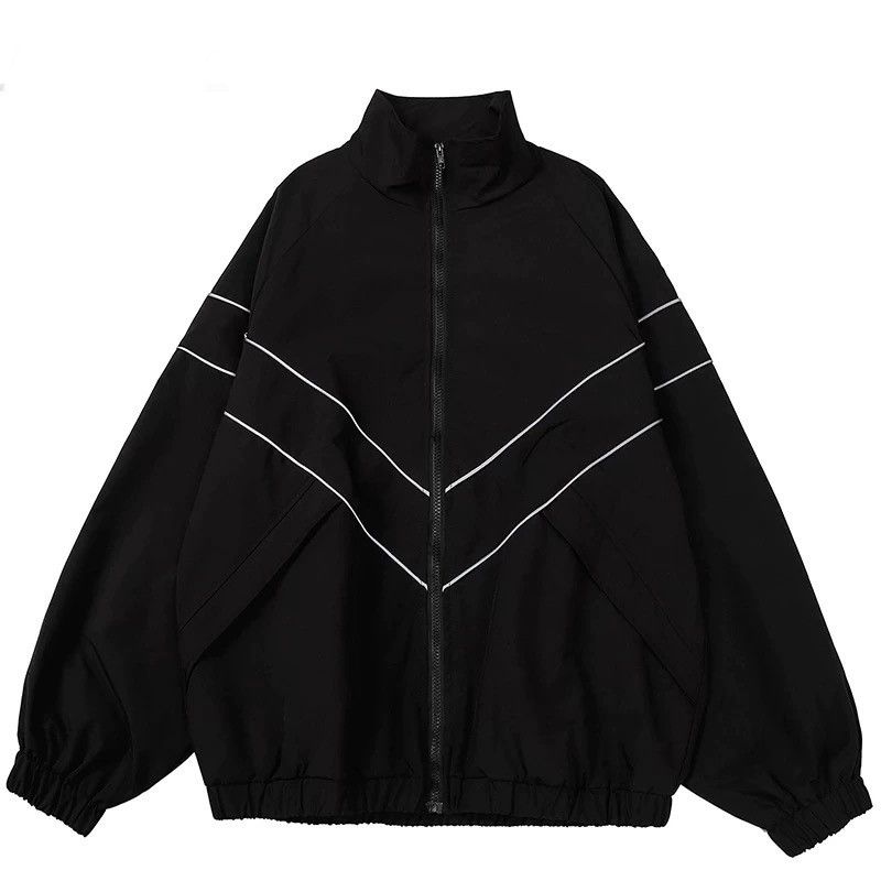 Reflective Striped Windbreaker Thin Jacket