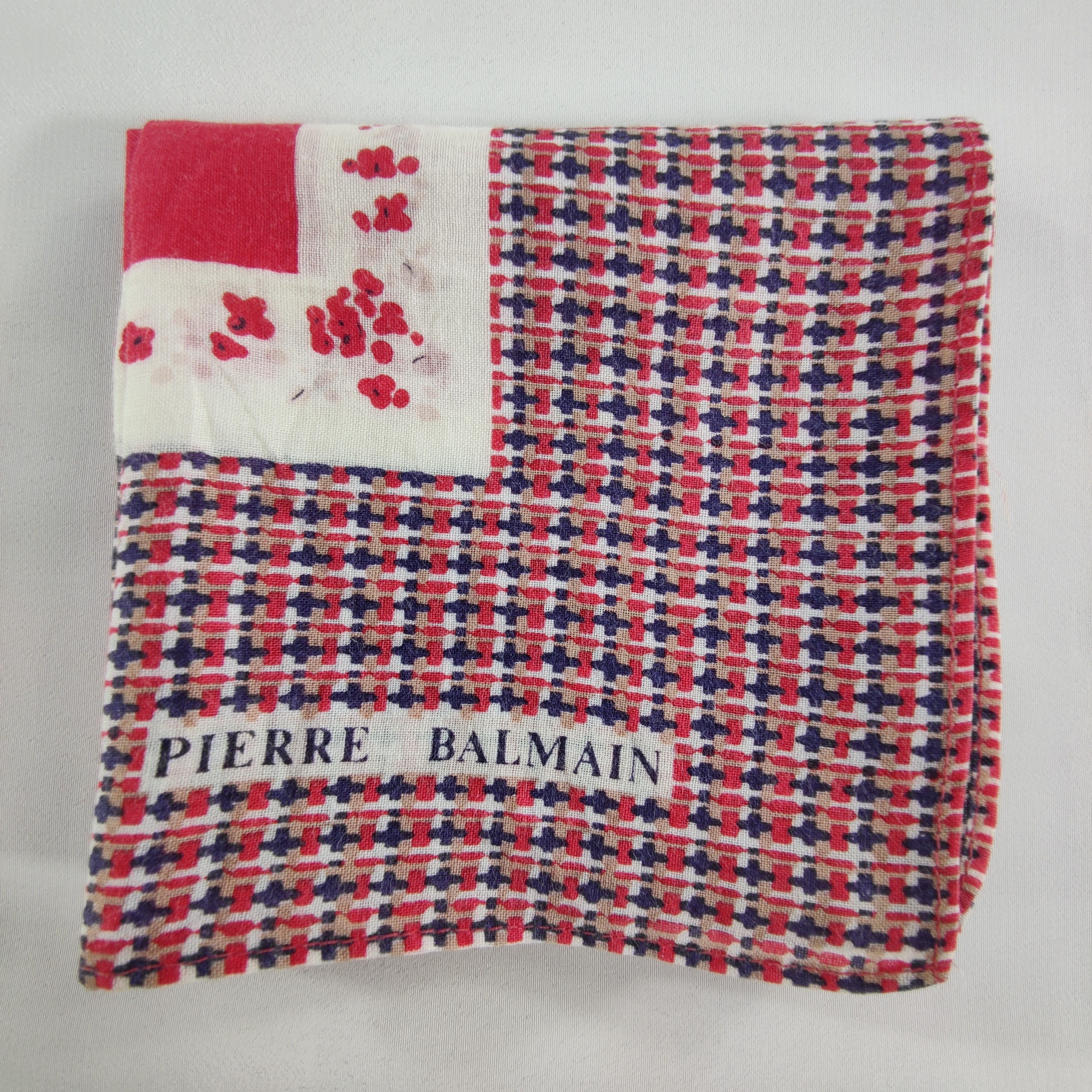 Pierre Balmain × Vintage Pierre Balmain Handkerchief/Neckerchief/Bandana HC225 Size ONE SIZE - 5 Thumbnail