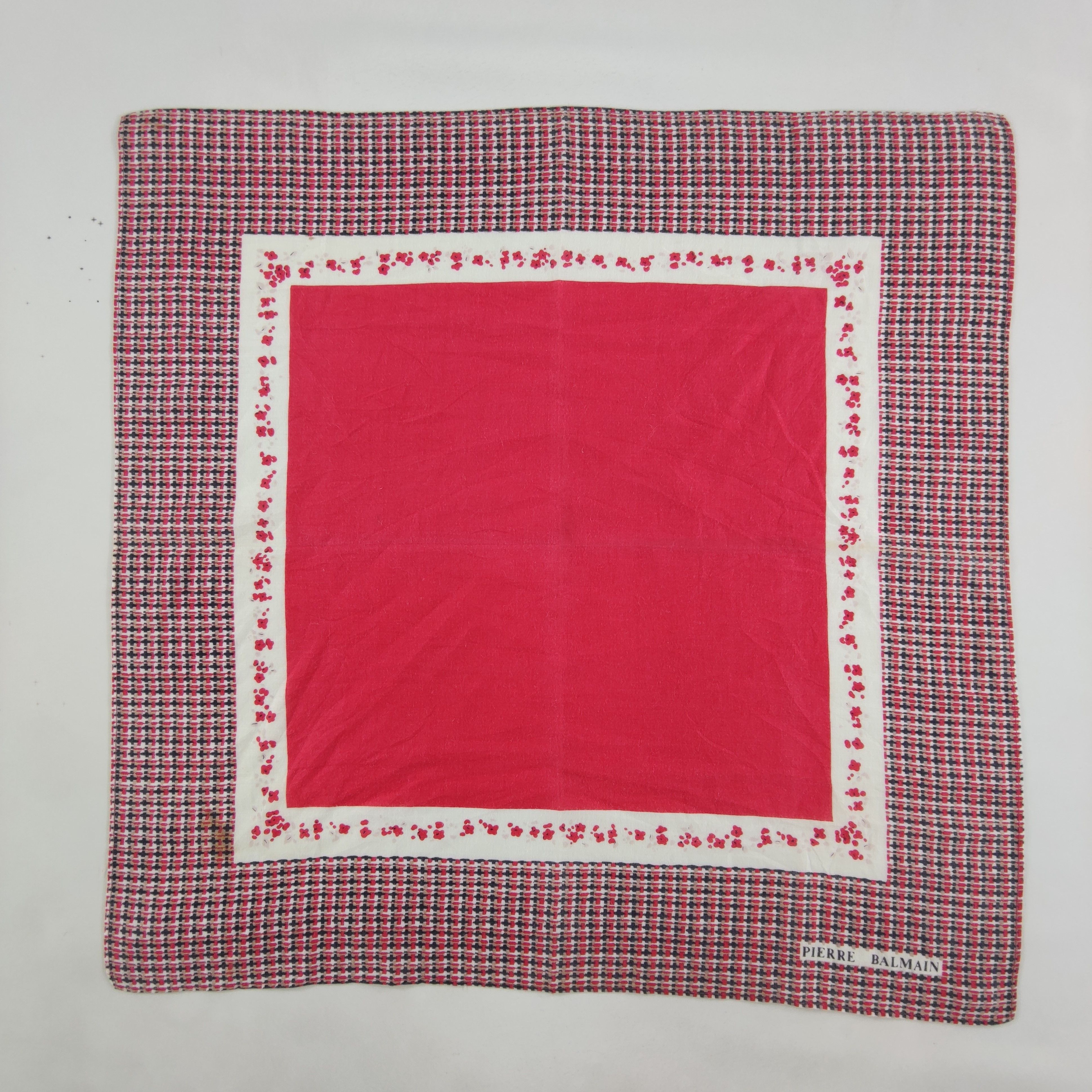 Pierre Balmain × Vintage Pierre Balmain Handkerchief/Neckerchief/Bandana HC225 Size ONE SIZE - 2 Thumbnail