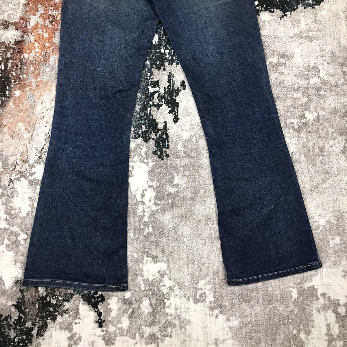 Edwin × Japanese Brand × Vintage Vintage Edwin White Tag Dirty Design Flare Jeans Size 29" - 4 Thumbnail