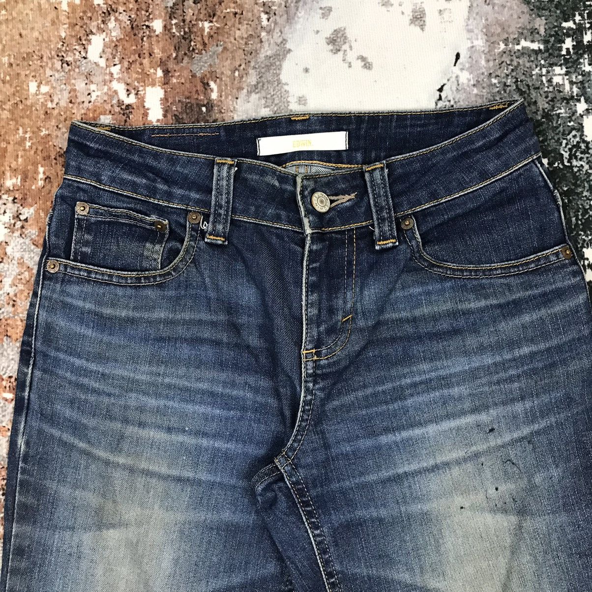 Edwin × Japanese Brand × Vintage Vintage Edwin White Tag Dirty Design Flare Jeans Size 29" - 7 Thumbnail