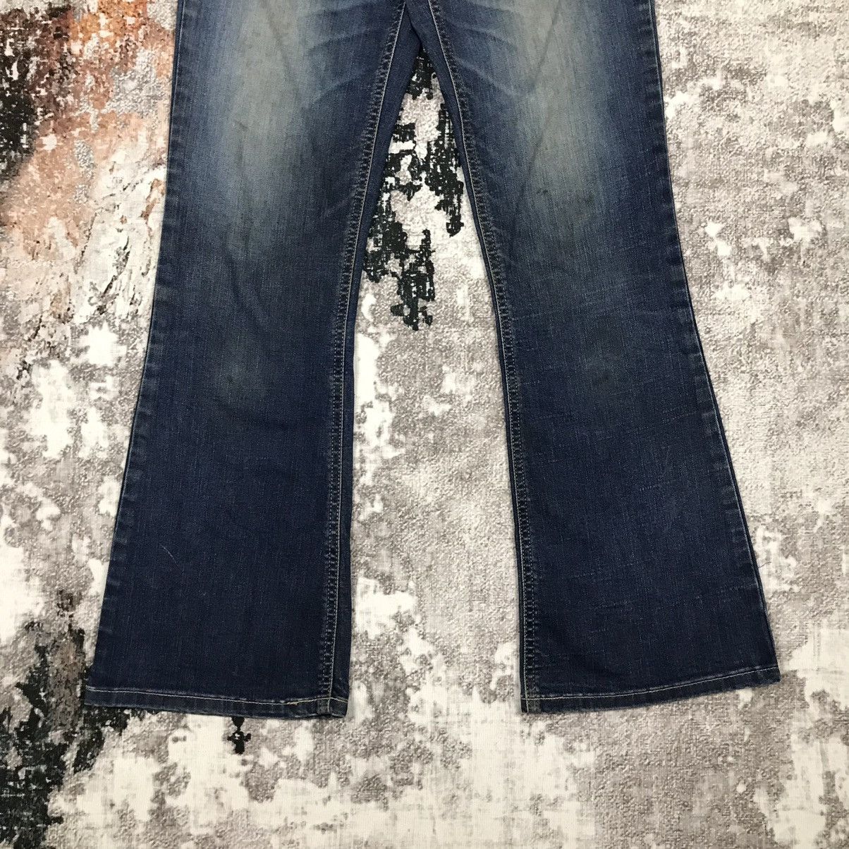 Edwin × Japanese Brand × Vintage Vintage Edwin White Tag Dirty Design Flare Jeans Size 29" - 11 Thumbnail