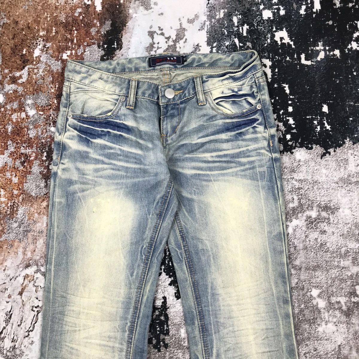Japanese Brand × Vintage Vintage Japanese Aft Jeans Dirty Design Slim Straight Jeans Size 28" / US 6 / IT 42 - 2 Thumbnail