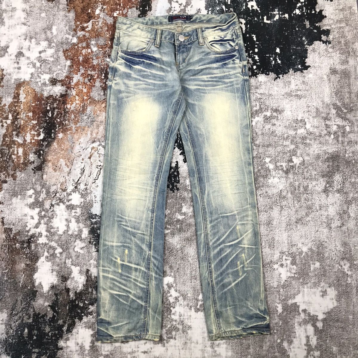 Japanese Brand × Vintage Vintage Japanese Aft Jeans Dirty Design Slim Straight Jeans Size 28" / US 6 / IT 42 - 1 Thumbnail