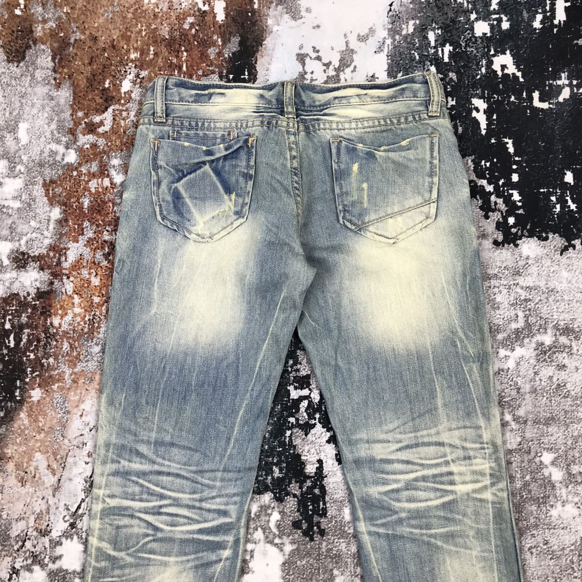 Japanese Brand × Vintage Vintage Japanese Aft Jeans Dirty Design Slim Straight Jeans Size 28" / US 6 / IT 42 - 9 Thumbnail