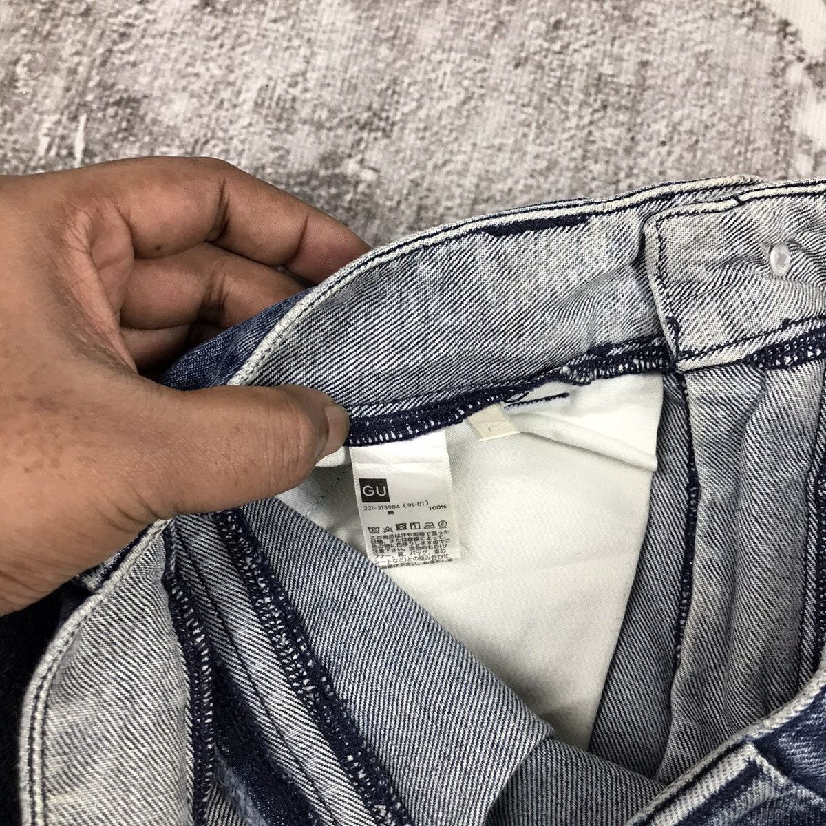 GU × Japanese Brand Vintage japanese G.U Baggy Loose Straight Denim Jeans Size 29" - 10 Thumbnail