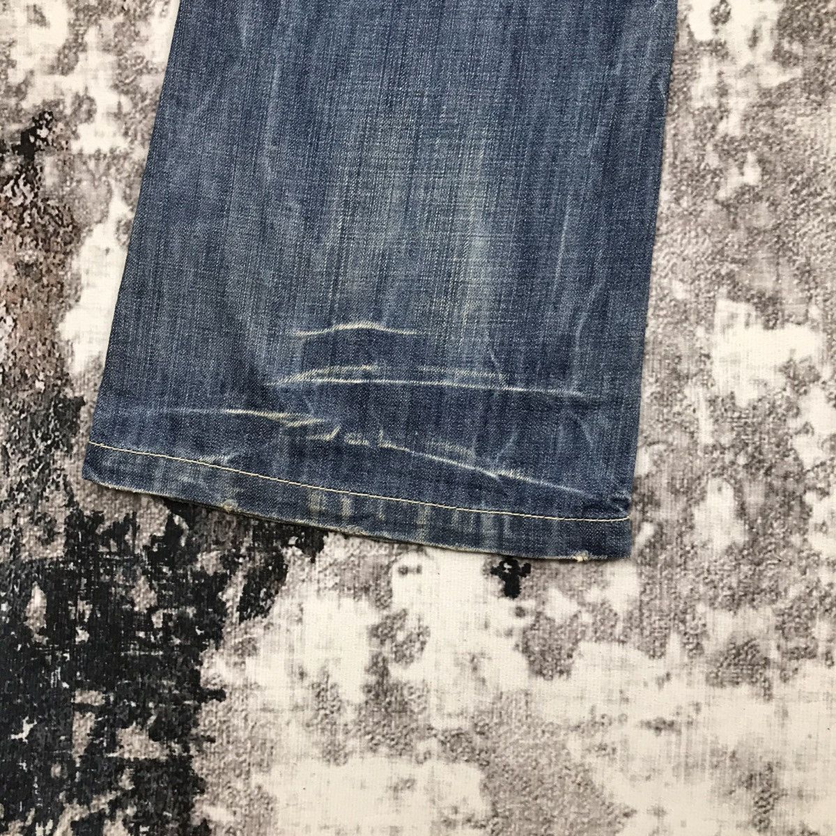 Designer × Vintage Vintage Drive Jeans Flare Spike Embroidery Light Wash Jeans Size 30" / US 8 / IT 44 - 6 Thumbnail