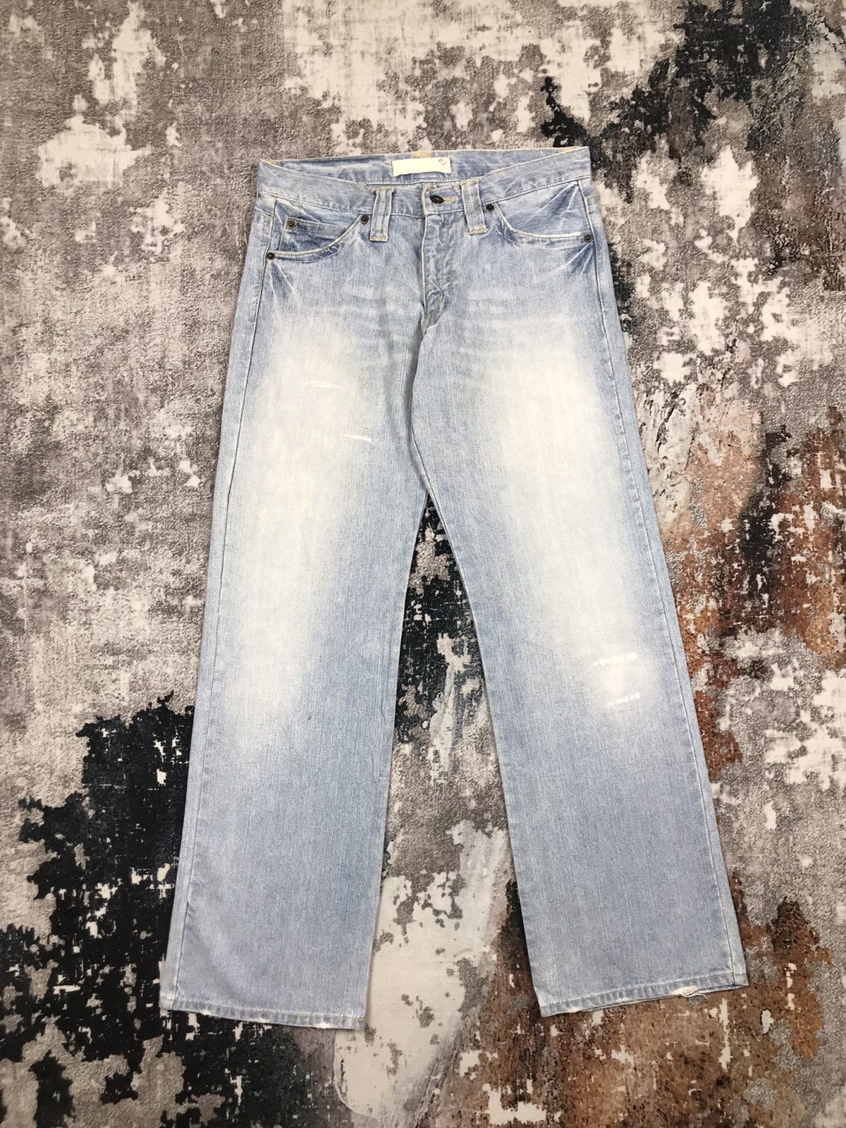 Japanese Brand × Vintage Vintage Japanese P.J Jeans Flare Loose Denim Jeans Size 31" - 1 Thumbnail