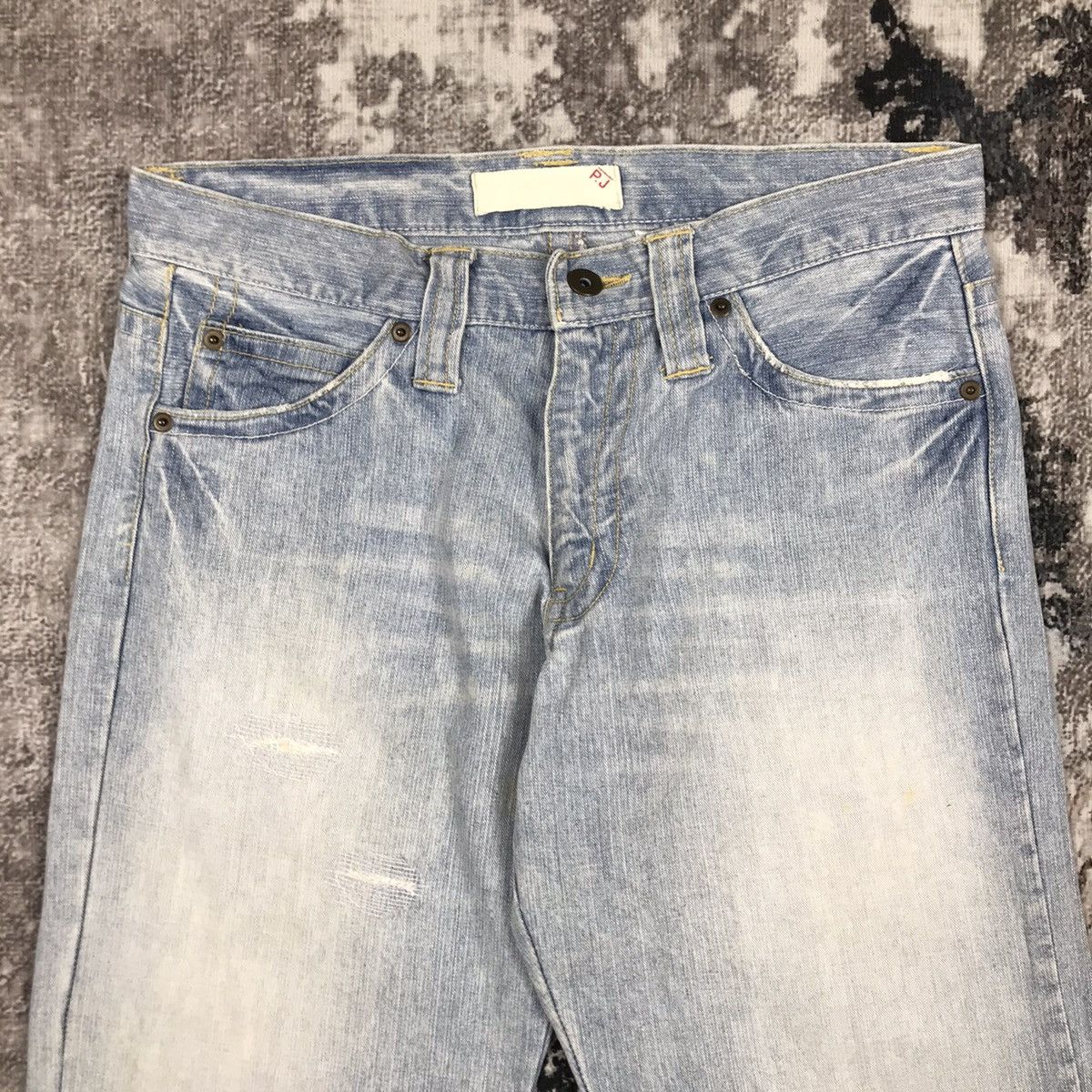Japanese Brand × Vintage Vintage Japanese P.J Jeans Flare Loose Denim Jeans Size 31" - 3 Thumbnail