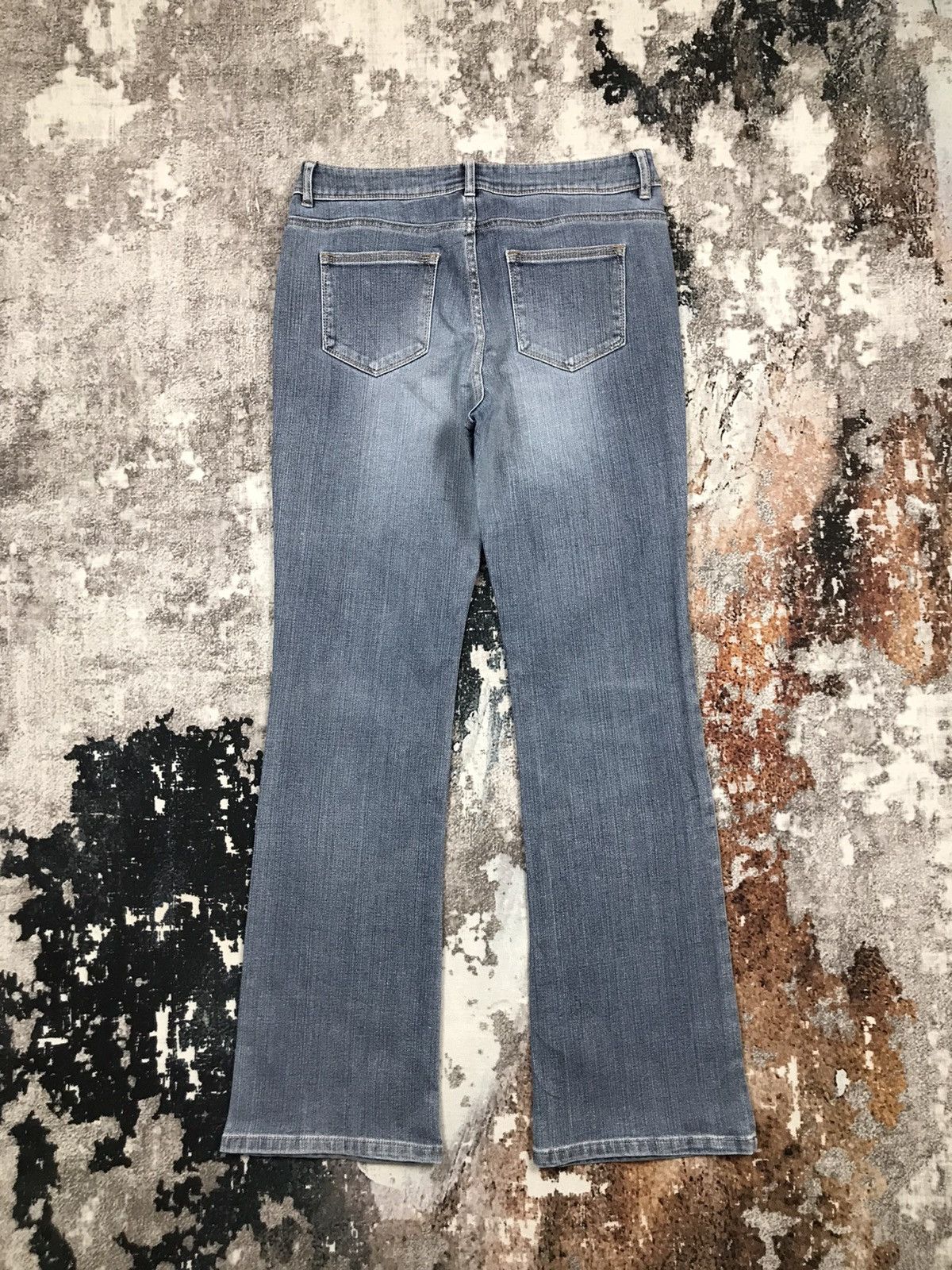 Designer × Japanese Brand × Vintage Vintage Japanese Good Fit Flare Light Wash Denim Jeans Size 29" - 6 Thumbnail