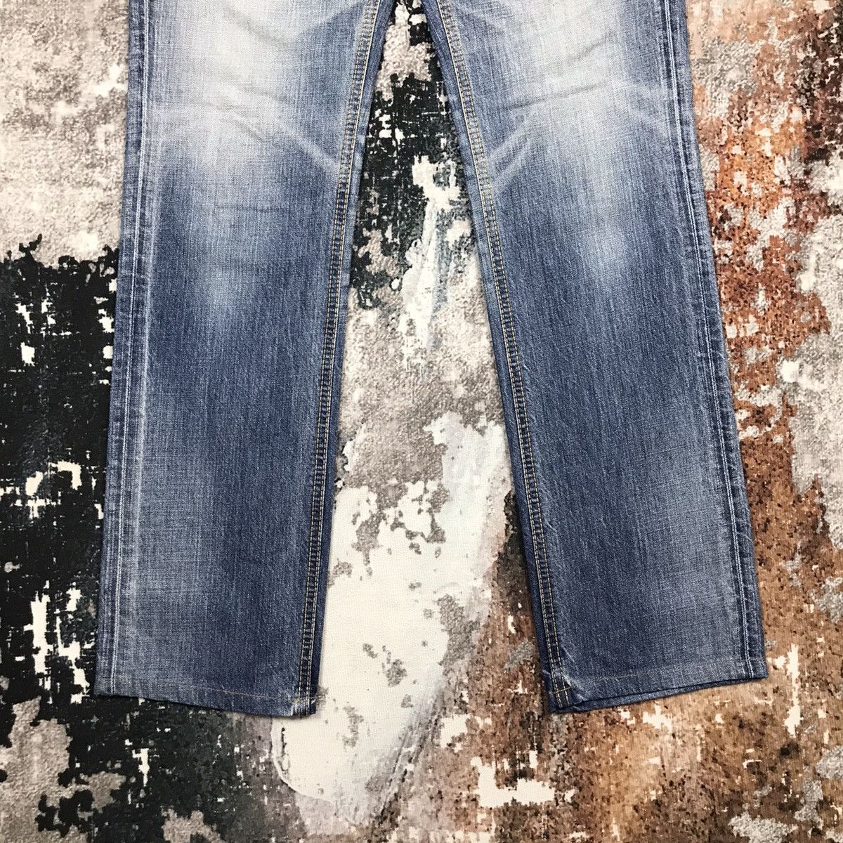 Edwin × Japanese Brand × Vintage Vintage Edwin Blue Trip Straight Light Wash Denim Jeans Size 32" / US 10 / IT 46 - 10 Thumbnail