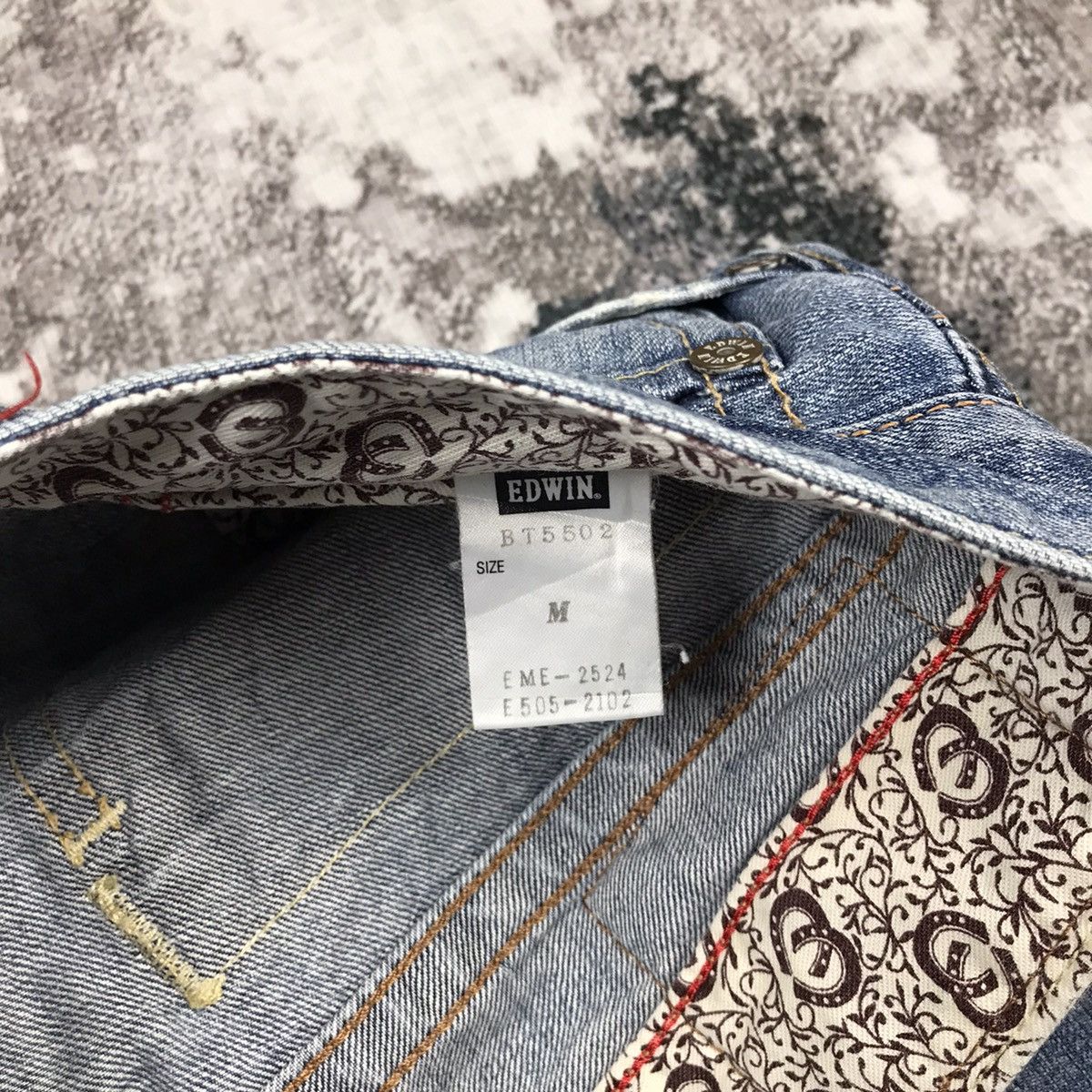 Edwin × Japanese Brand × Vintage Vintage Edwin Blue Trip Straight Light Wash Denim Jeans Size 32" / US 10 / IT 46 - 11 Thumbnail