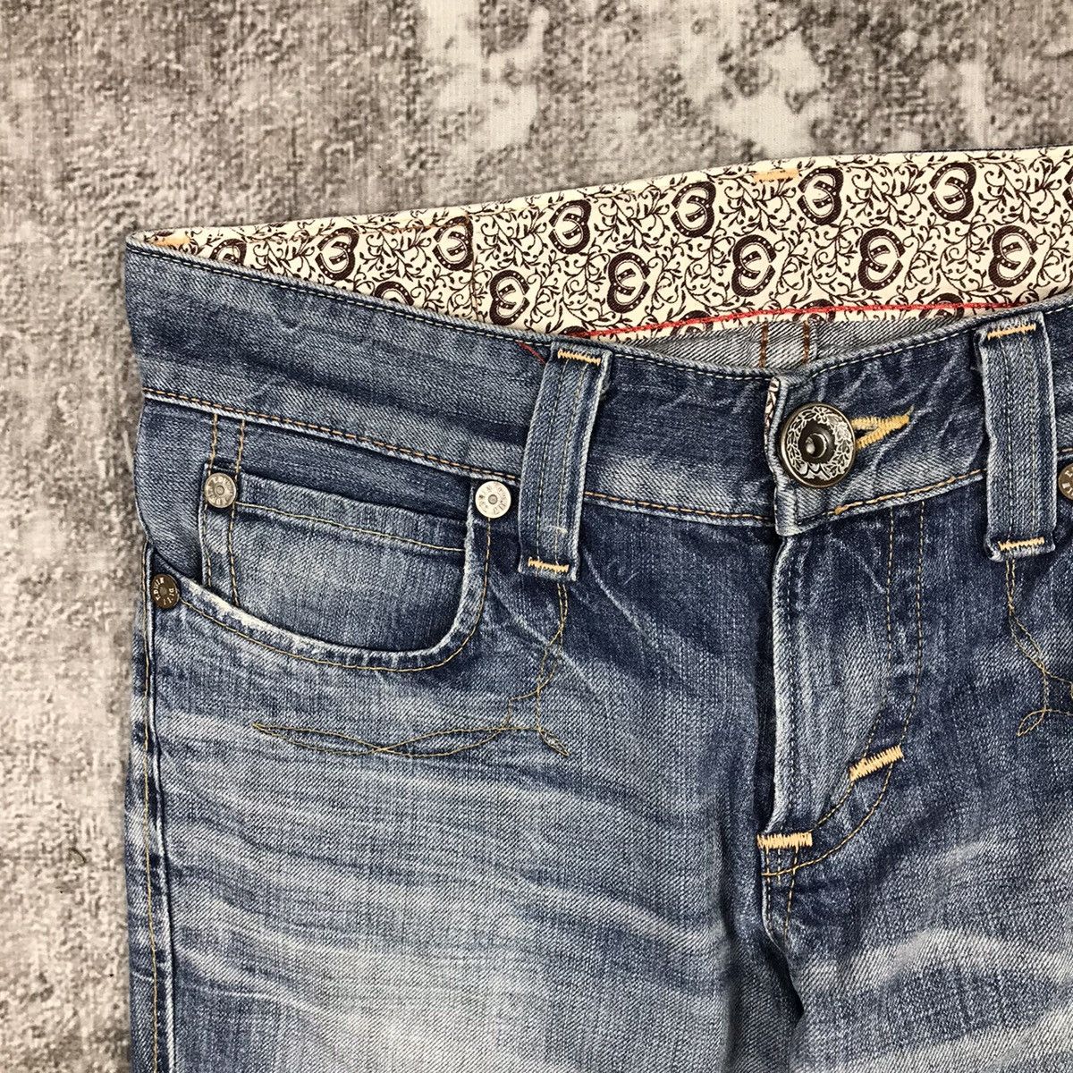 Edwin × Japanese Brand × Vintage Vintage Edwin Blue Trip Straight Light Wash Denim Jeans Size 32" / US 10 / IT 46 - 9 Thumbnail
