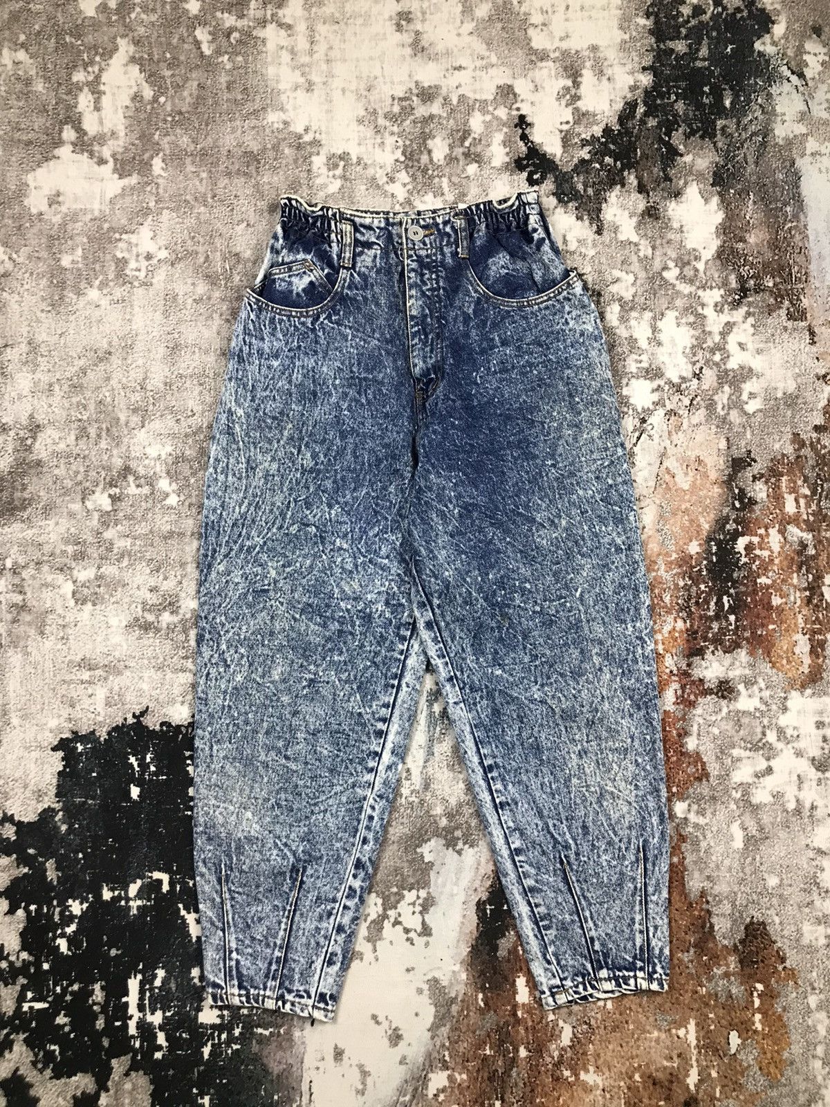 Japanese Brand Vintage Japanese Valman Acid Stone Wash Baggy Denim Jeans Size 27" / US 4 / IT 40 - 1 Thumbnail