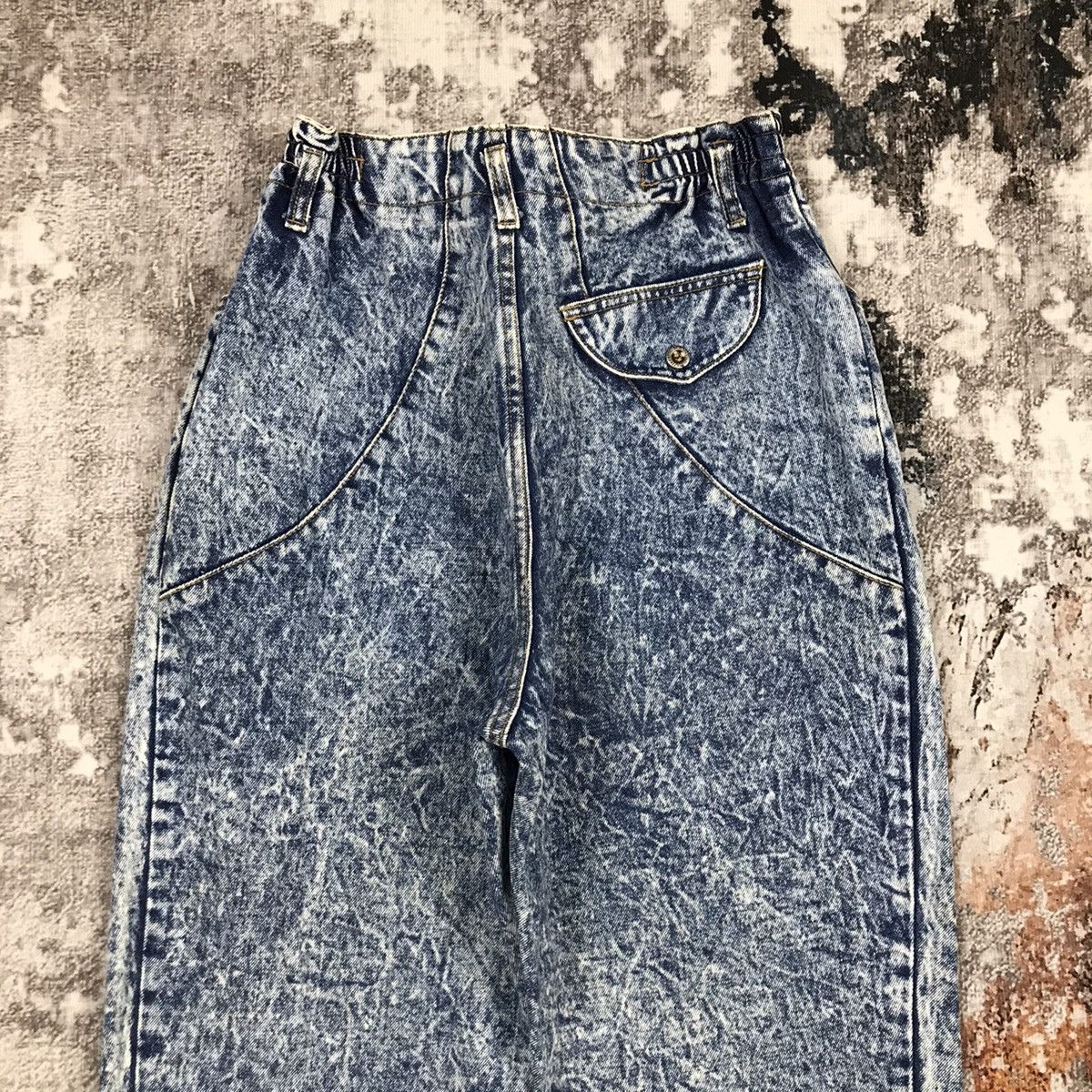 Japanese Brand Vintage Japanese Valman Acid Stone Wash Baggy Denim Jeans Size 27" / US 4 / IT 40 - 6 Thumbnail