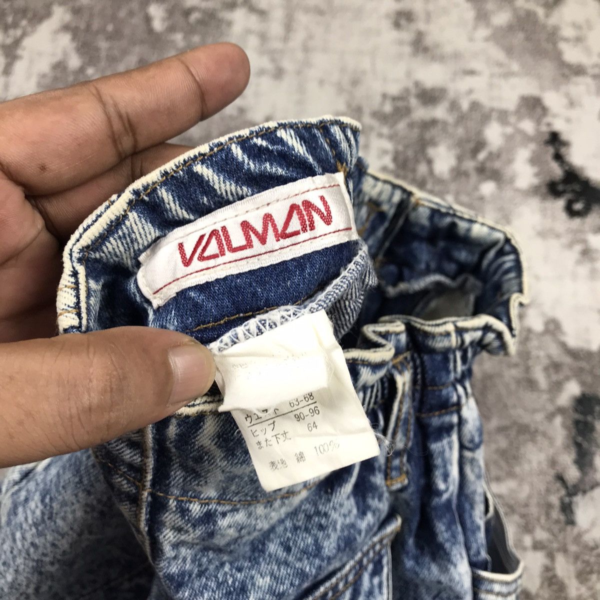 Japanese Brand Vintage Japanese Valman Acid Stone Wash Baggy Denim Jeans Size 27" / US 4 / IT 40 - 10 Thumbnail