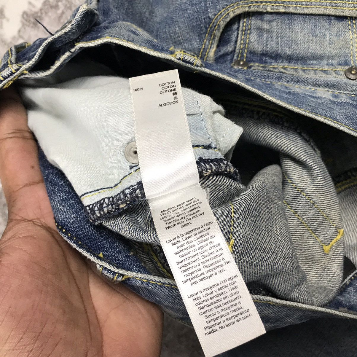 Gap Vintage Gap slim Fit Dirty Light Wash Design Skinny Jeans Size US 30 / EU 46 - 9 Thumbnail