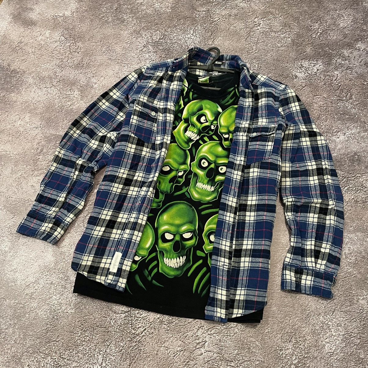 Vintage Vintage 90s Y2K Plaid Shirt Graphic Streetwear Grunge Boxy S Size US S / EU 44-46 / 1 - 2 Thumbnail