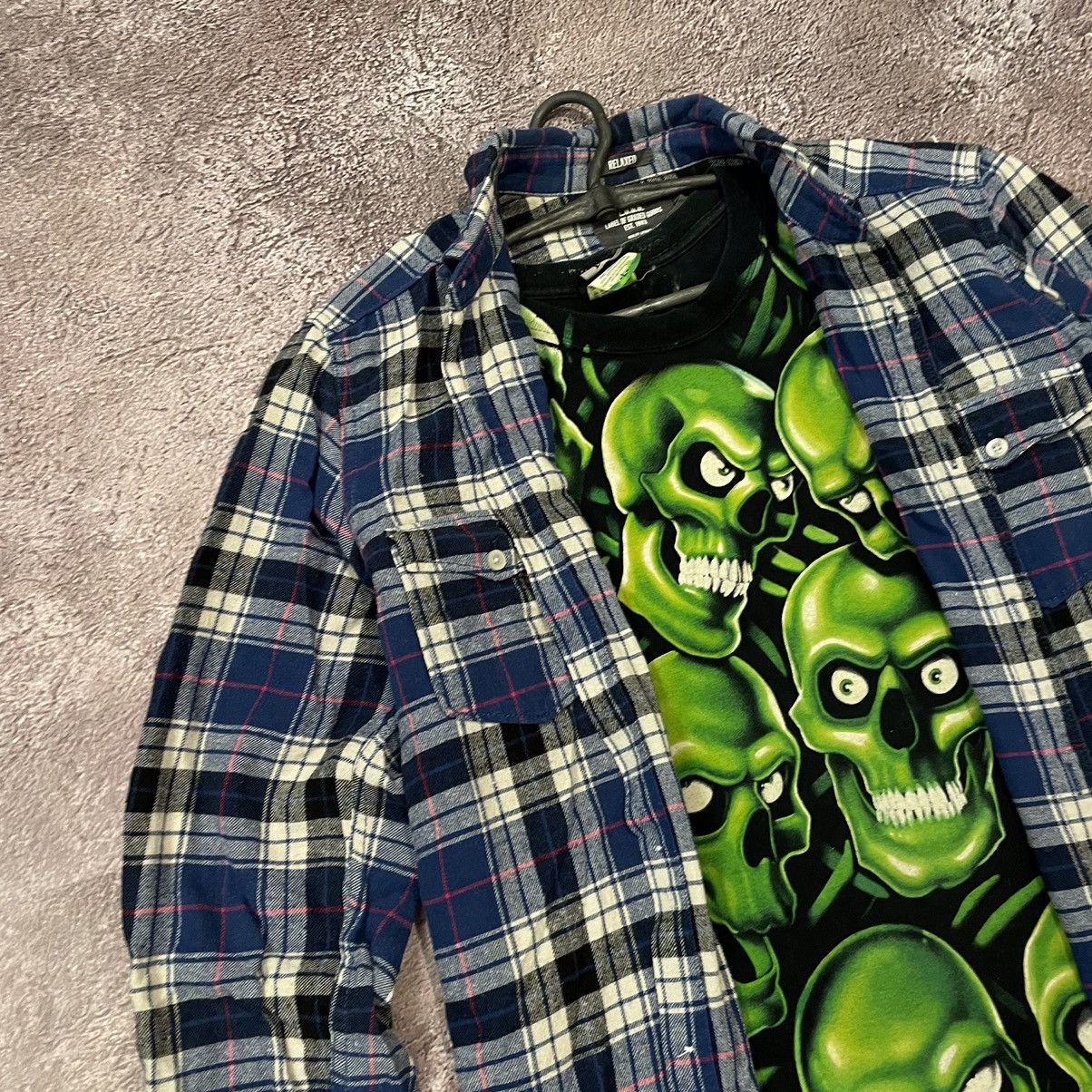 Vintage Vintage 90s Y2K Plaid Shirt Graphic Streetwear Grunge Boxy S Size US S / EU 44-46 / 1 - 4 Thumbnail
