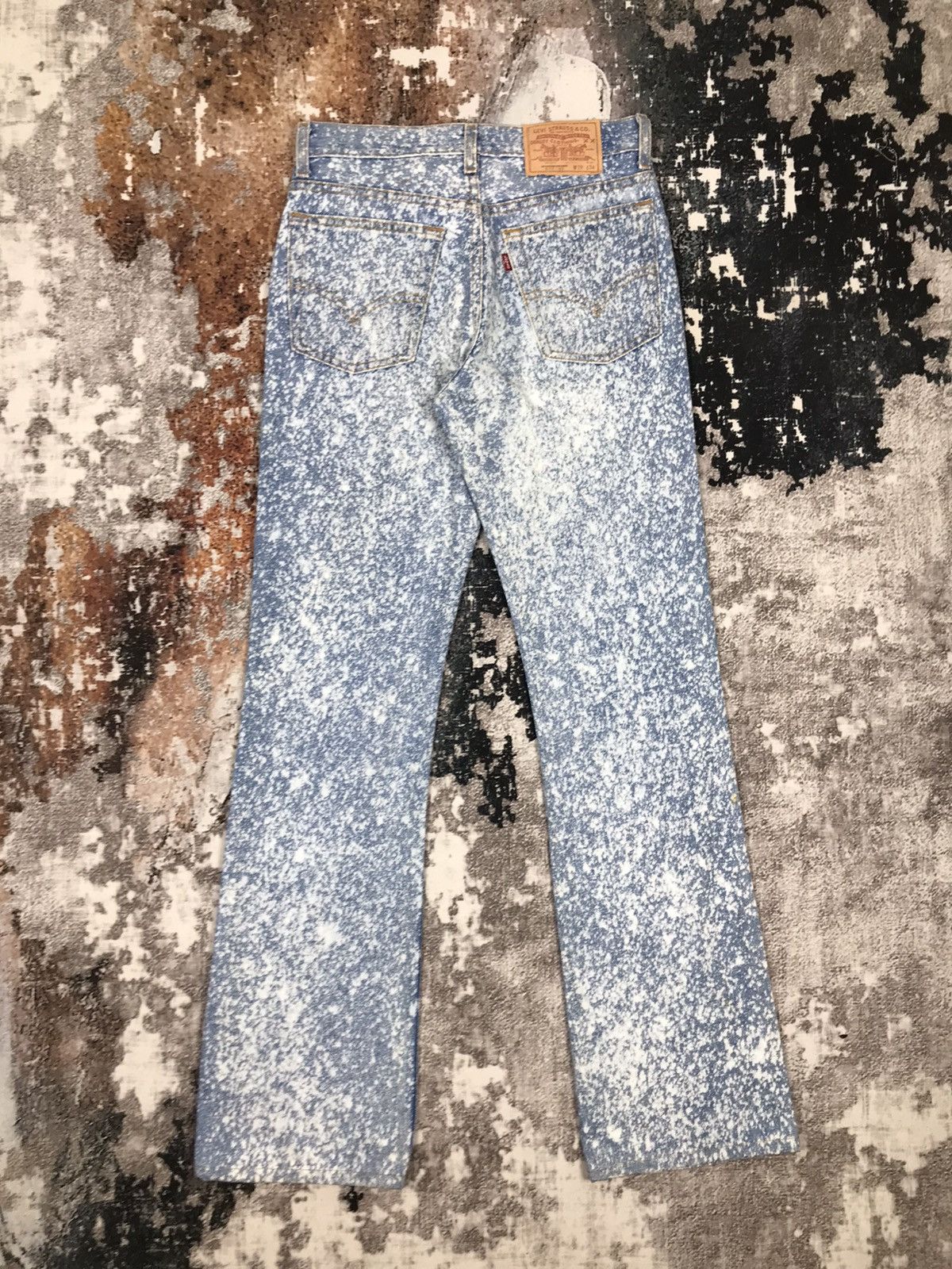 Levi's × Vintage Vintage Levis 517 Flare Rework Acid Wash Design Jeans Size 29" - 1 Thumbnail