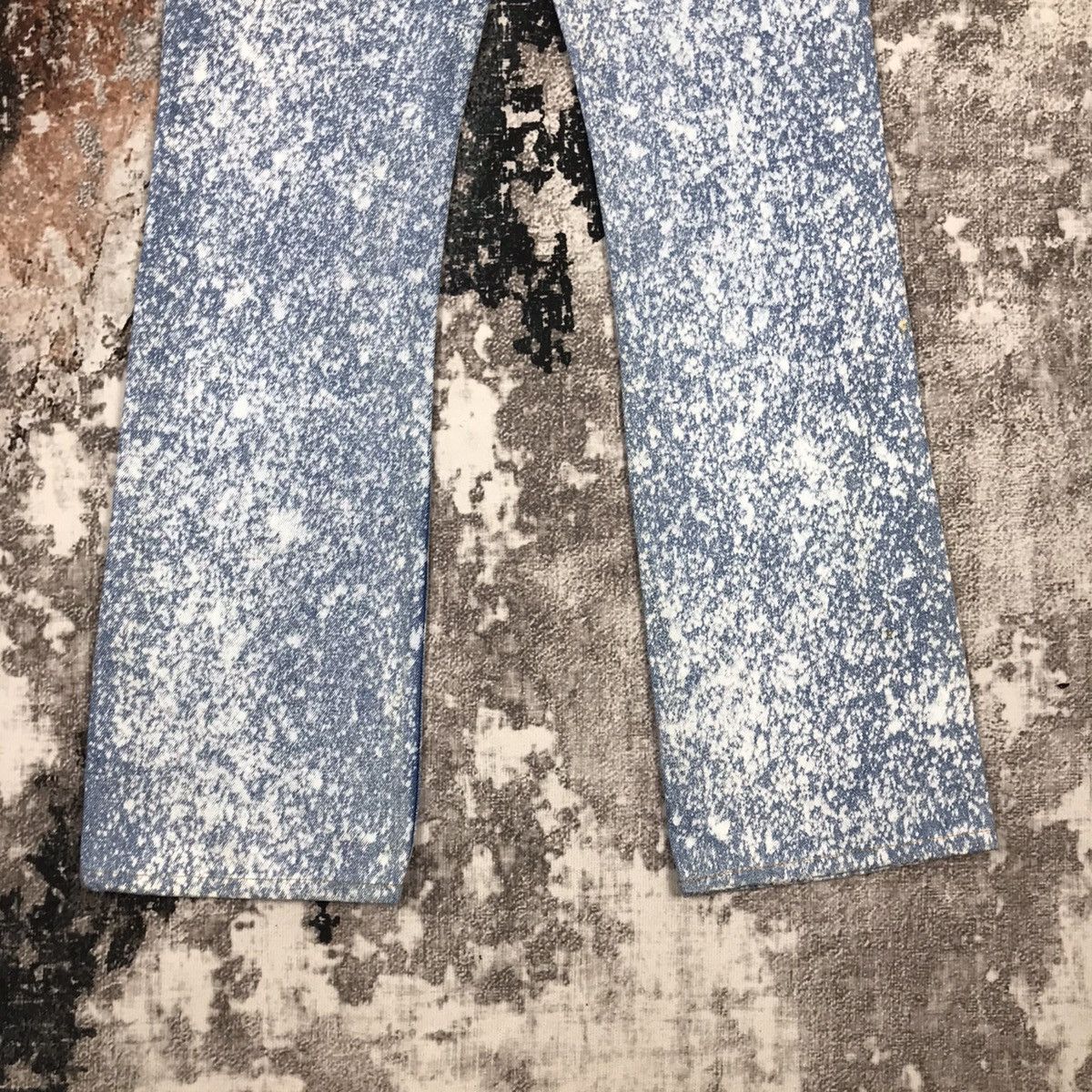 Levi's × Vintage Vintage Levis 517 Flare Rework Acid Wash Design Jeans Size 29" - 4 Thumbnail