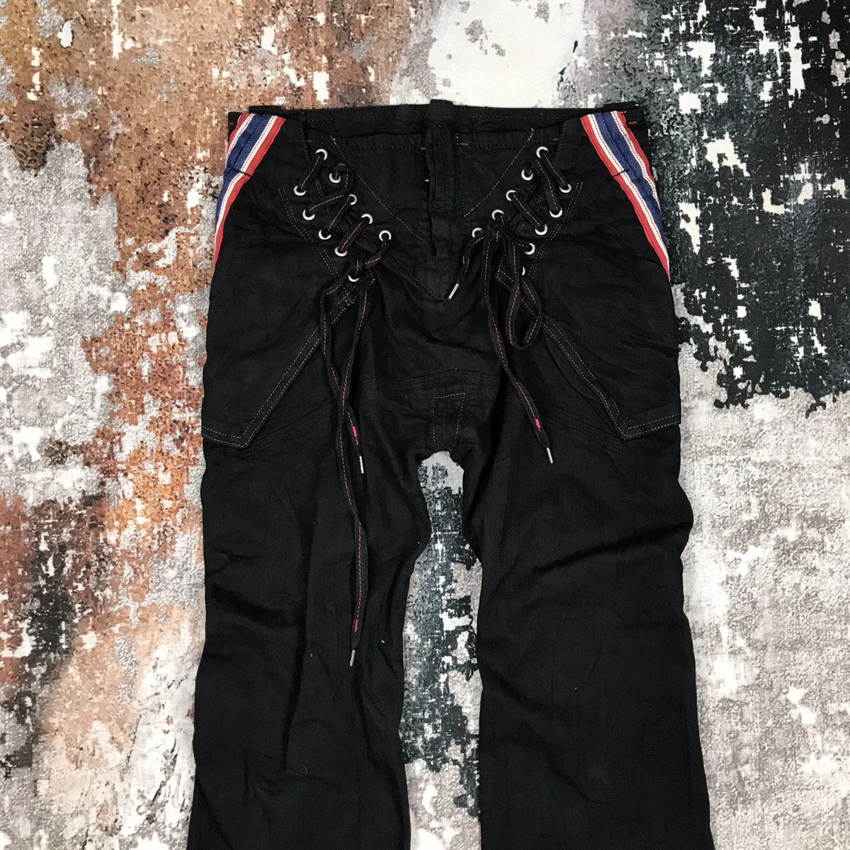 Japanese Brand Vintage Marithe Francois Girbaud Flare Bondage Style Jeans Size 30" / US 8 / IT 44 - 2 Thumbnail