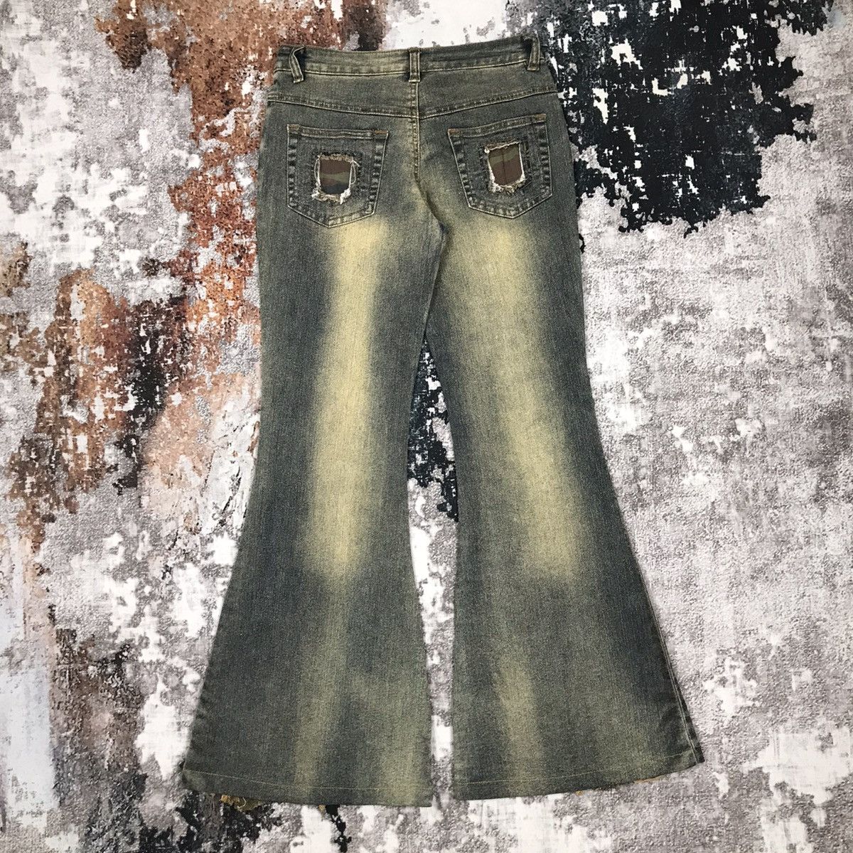If Six Was Nine × Japanese Brand × Vintage Vintage Japanese Flare Patchwork Design Huadi Japan Jeans Size 26" / US 2 / IT 38 - 7 Thumbnail