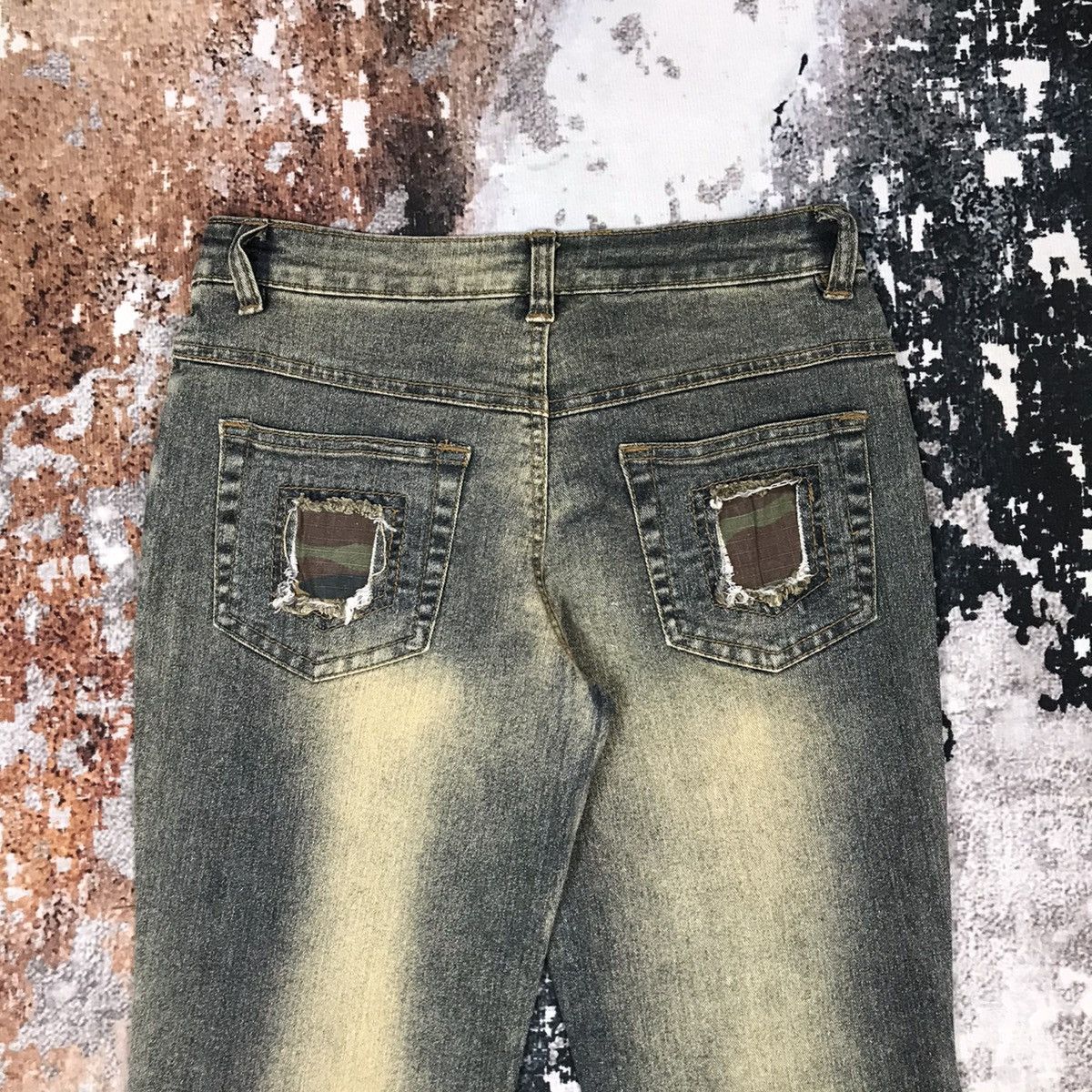 If Six Was Nine × Japanese Brand × Vintage Vintage Japanese Flare Patchwork Design Huadi Japan Jeans Size 26" / US 2 / IT 38 - 8 Thumbnail
