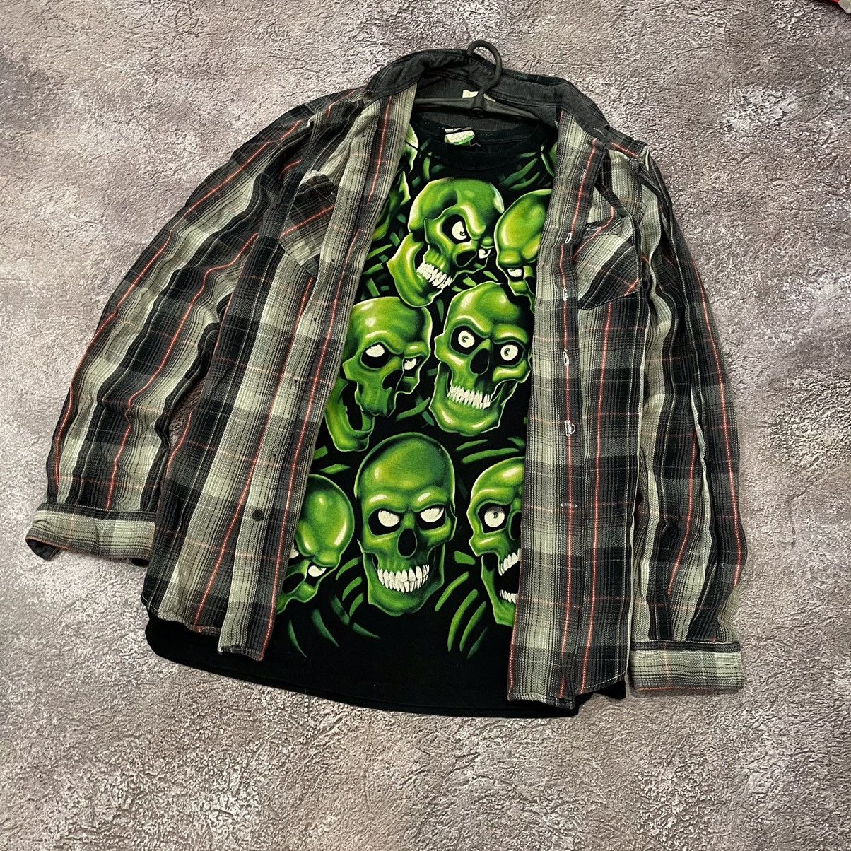 Vintage Vintage 90s Checkered Chore Coat Graphic Grunge Streetwear M Size US M / EU 48-50 / 2 - 2 Thumbnail