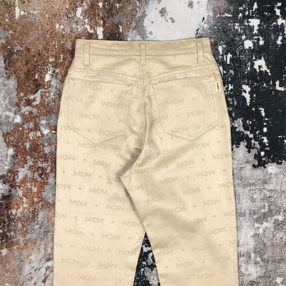 MCM × Vintage Vintage MCM Legeré Flare Monogram Design Pants Size 24" / US 00 / IT 34 - 8 Thumbnail