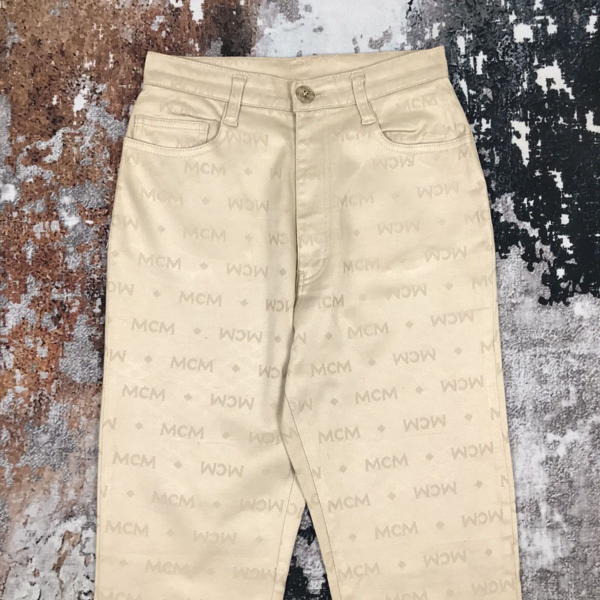 MCM × Vintage Vintage MCM Legeré Flare Monogram Design Pants Size 24" / US 00 / IT 34 - 2 Thumbnail