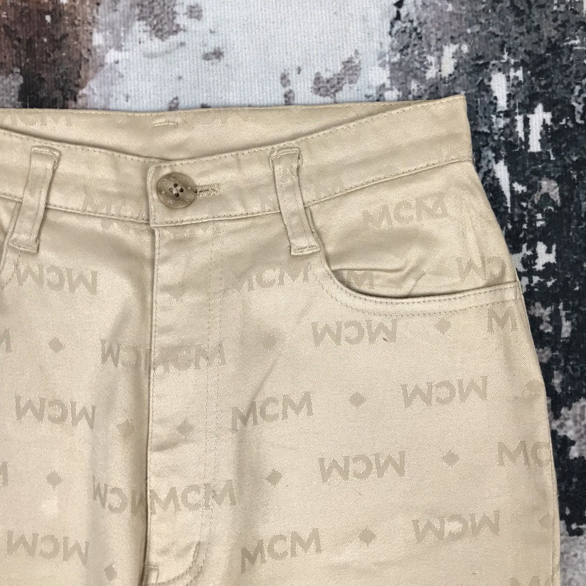 MCM × Vintage Vintage MCM Legeré Flare Monogram Design Pants Size 24" / US 00 / IT 34 - 3 Thumbnail
