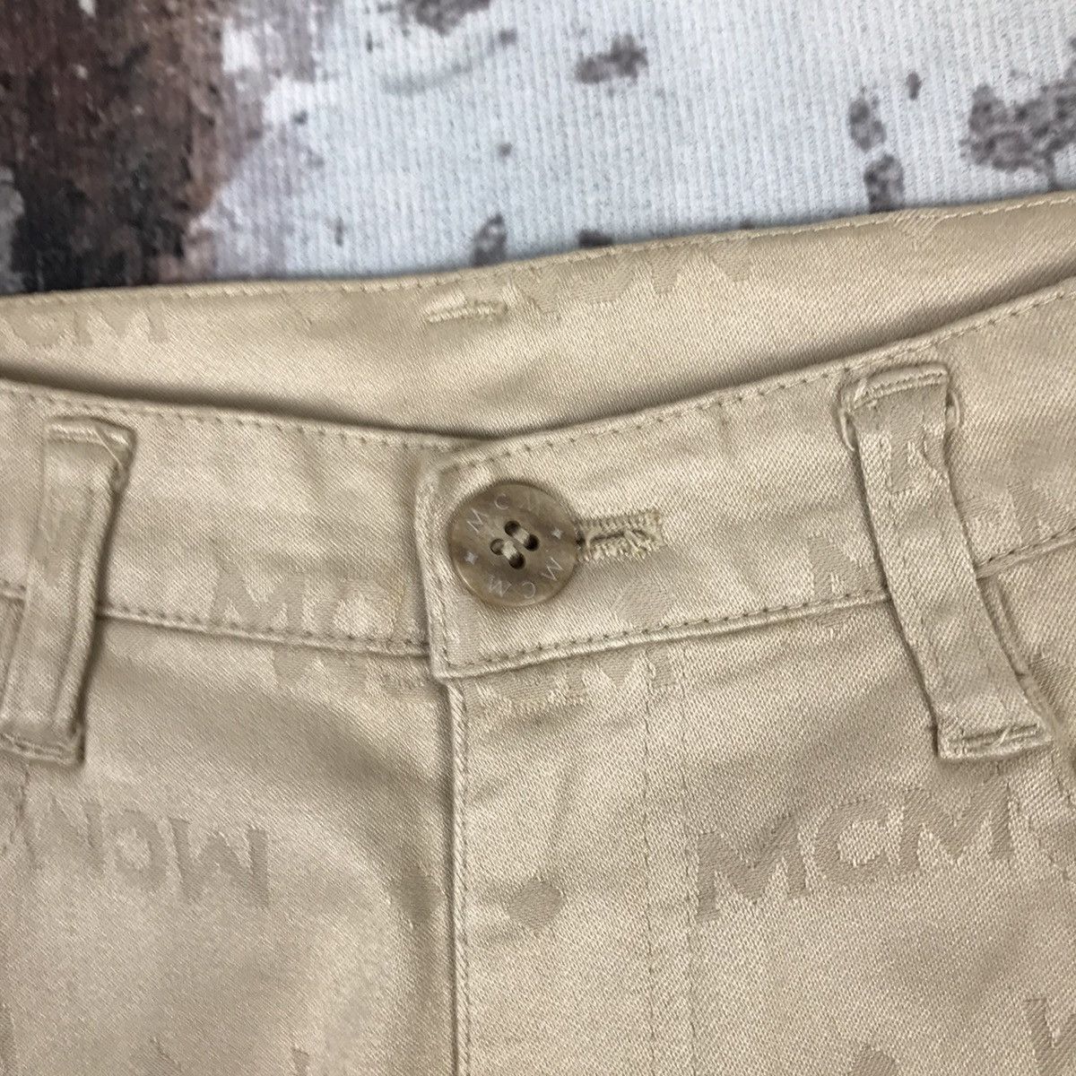 MCM × Vintage Vintage MCM Legeré Flare Monogram Design Pants Size 24" / US 00 / IT 34 - 4 Thumbnail