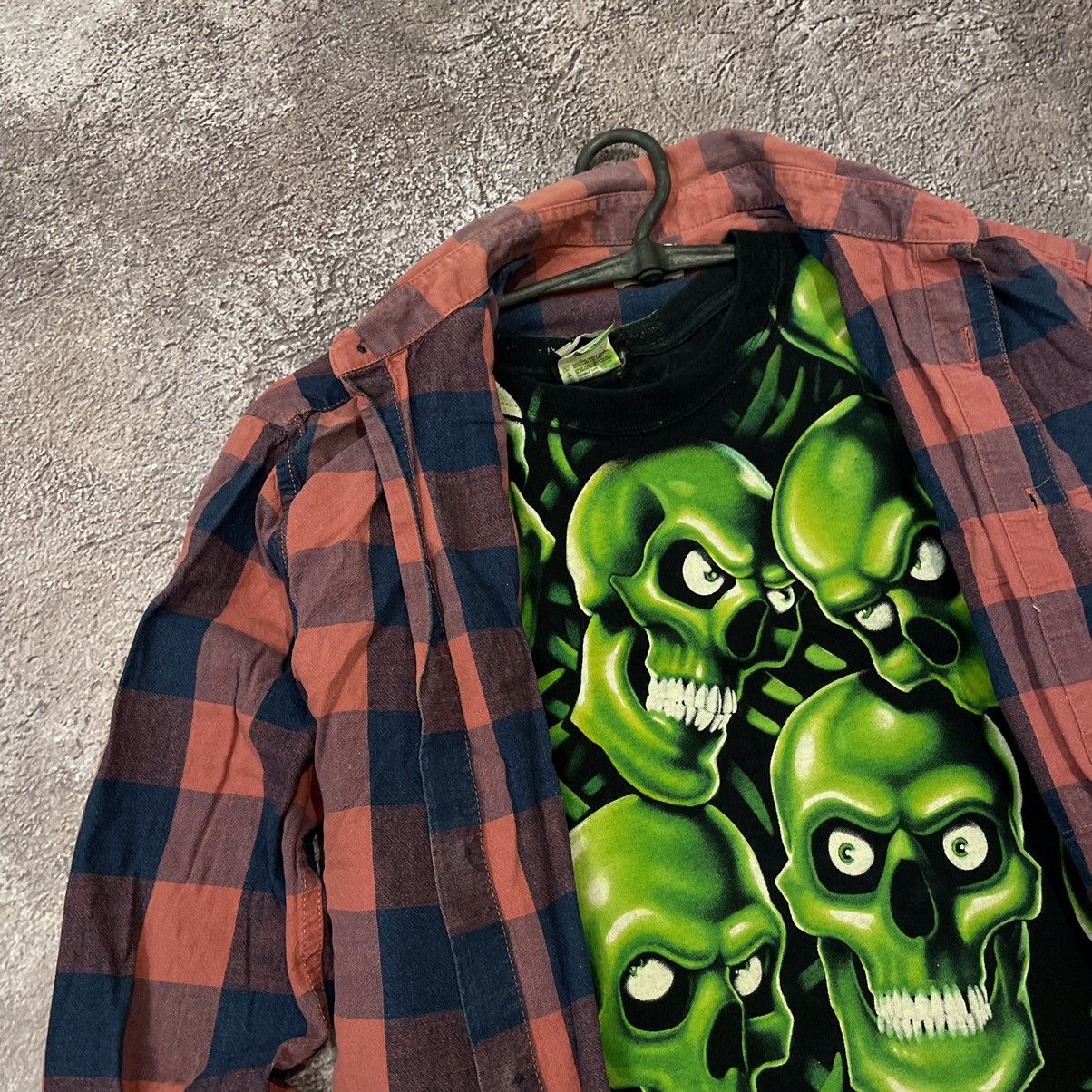Vintage Vintage 90s Y2K Graphic Plaid Shirt Grunge Skate Small Slim Size US S / EU 44-46 / 1 - 4 Thumbnail