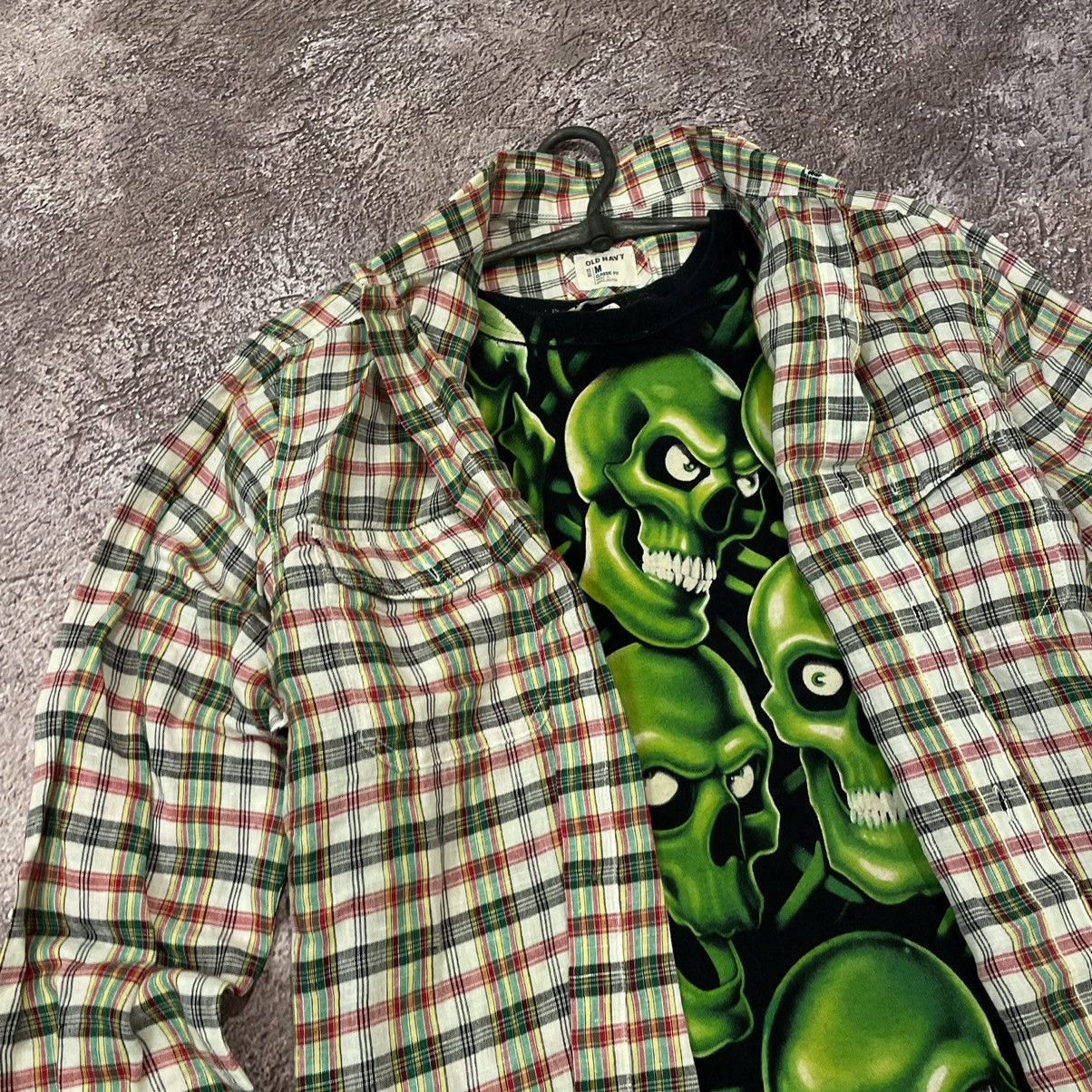 Vintage Vintage 90s Checkered Chore Coat Grunge Streetwear Baggy M Size US M / EU 48-50 / 2 - 4 Thumbnail