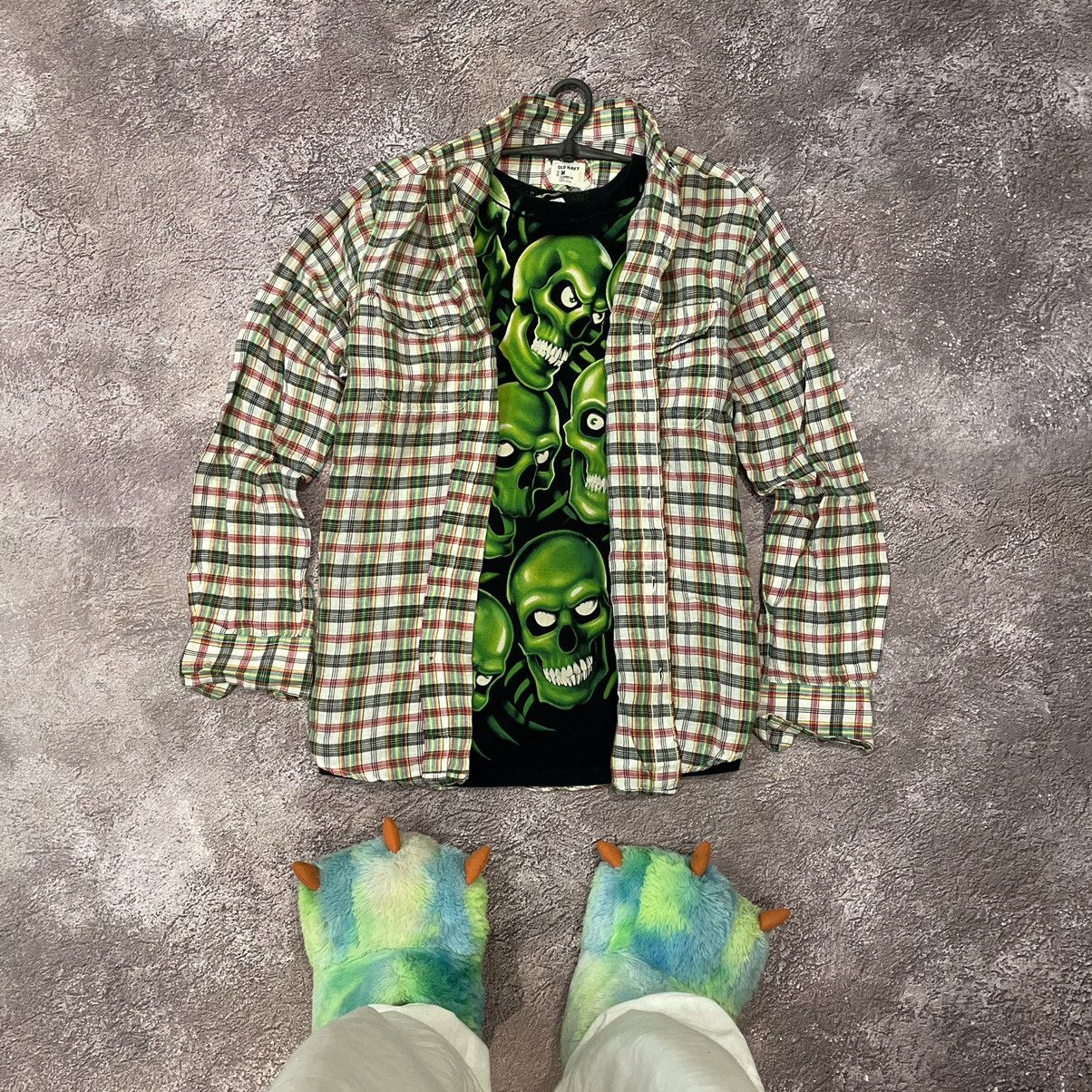 Vintage Vintage 90s Checkered Chore Coat Grunge Streetwear Baggy M Size US M / EU 48-50 / 2 - 1 Thumbnail