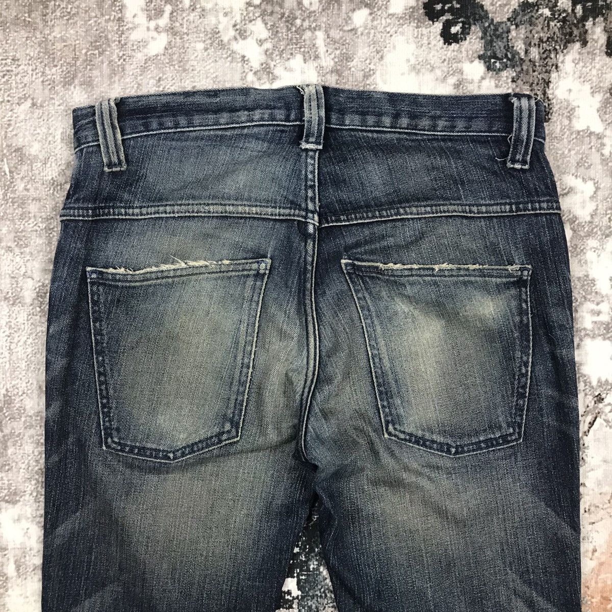 Uniqlo × Vintage Vintage Uniqlo Dirty Distressed Design Slim Denim Jeans Size US 31 - 11 Thumbnail